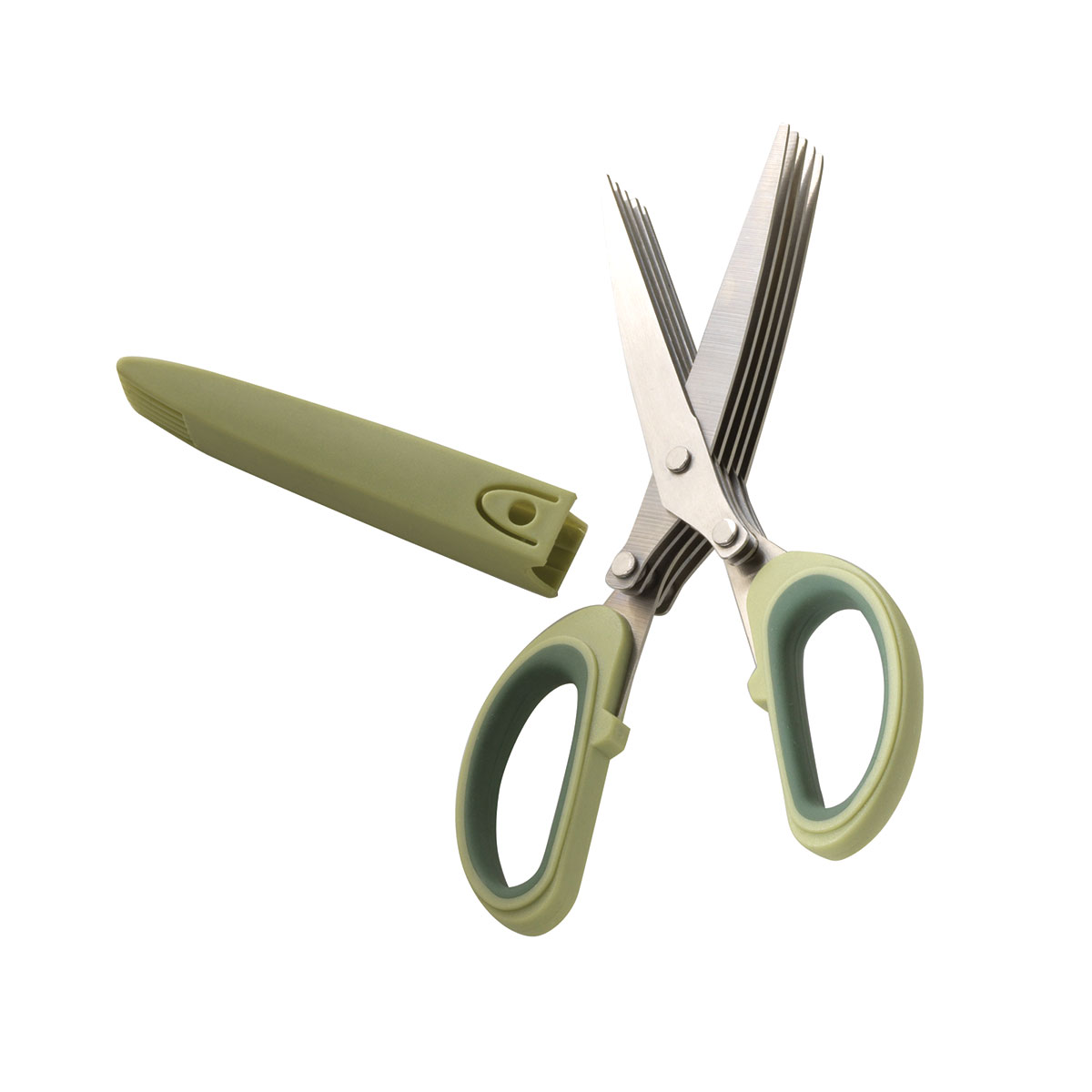 KLEIN 5 blades herb scissors in displ.box 2 mix color