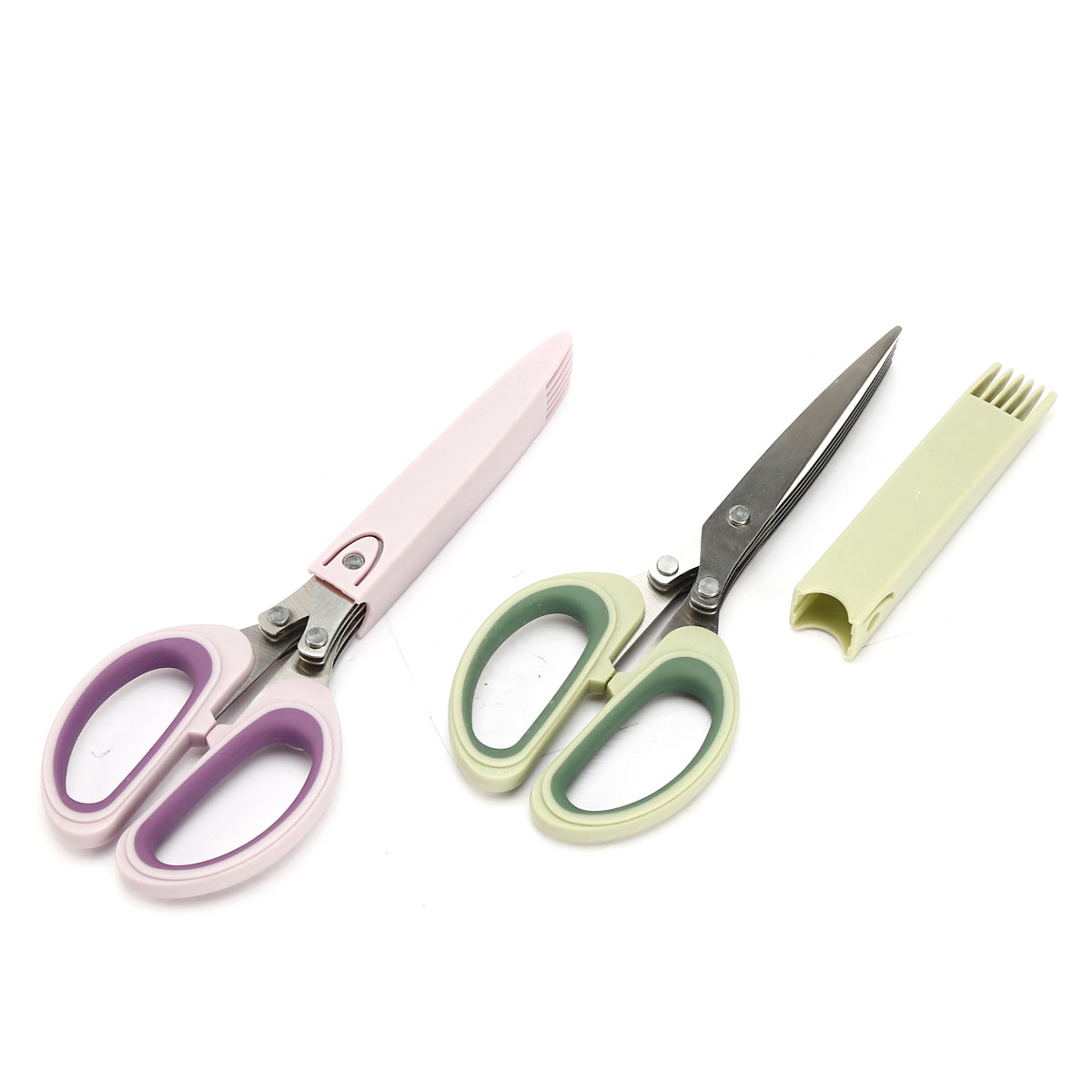 KLEIN 5 blades herb scissors in displ.box 2 mix color