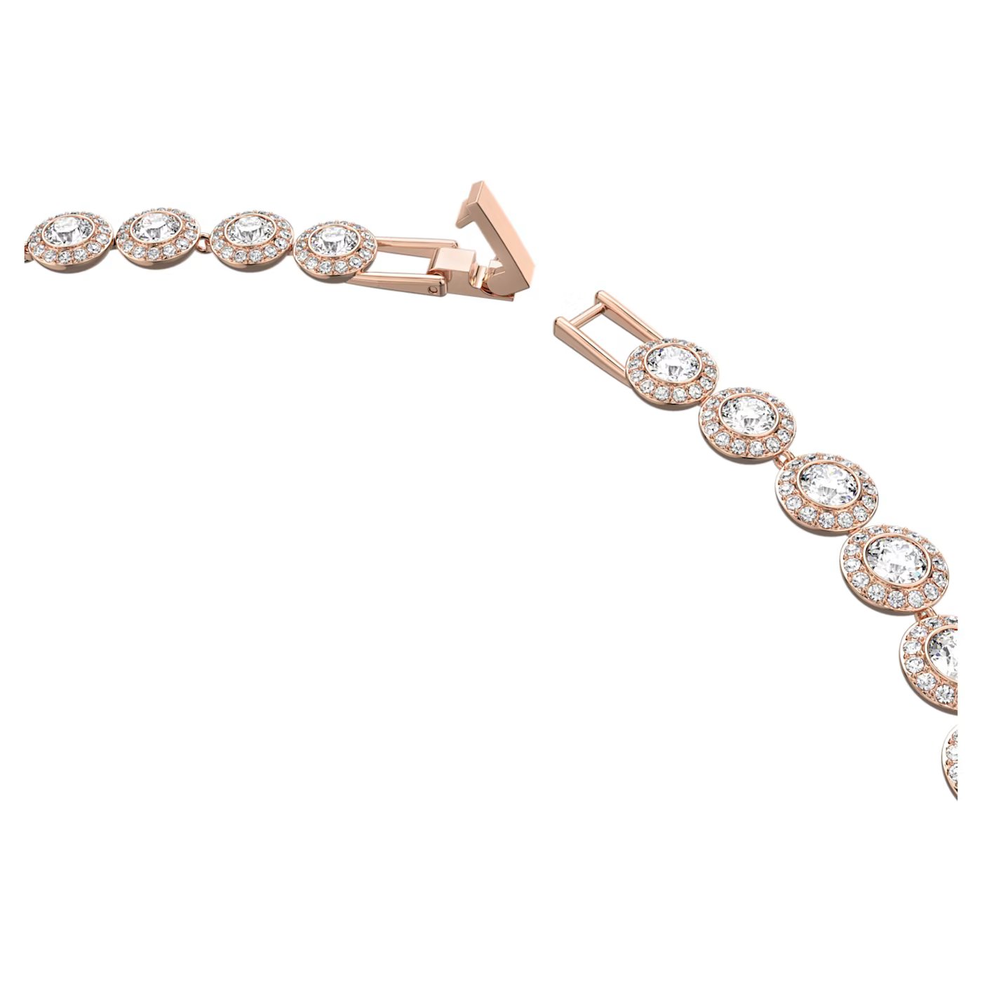 Angelic necklace, Round cut, White, Rhodium plated by SWAROVSKI | Halskette  weiß, Swarovski, Halskette ideen