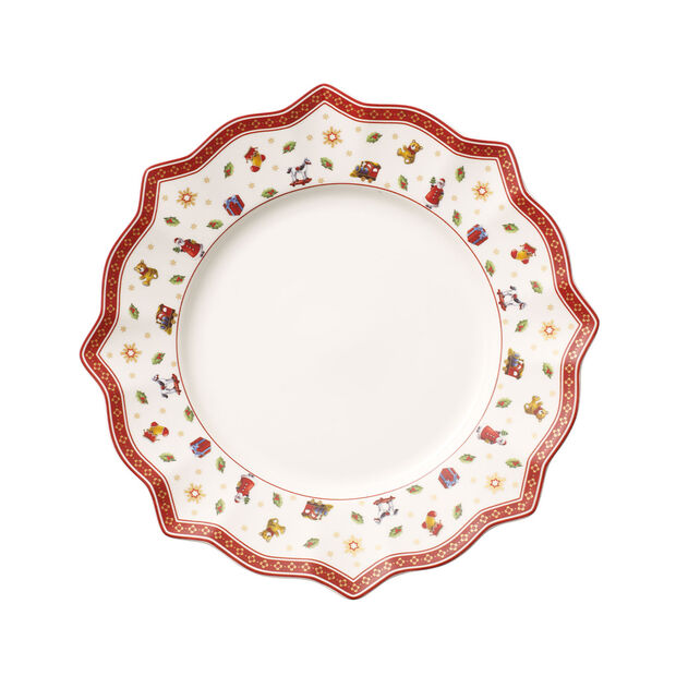 Toy's Delight white dinner plate