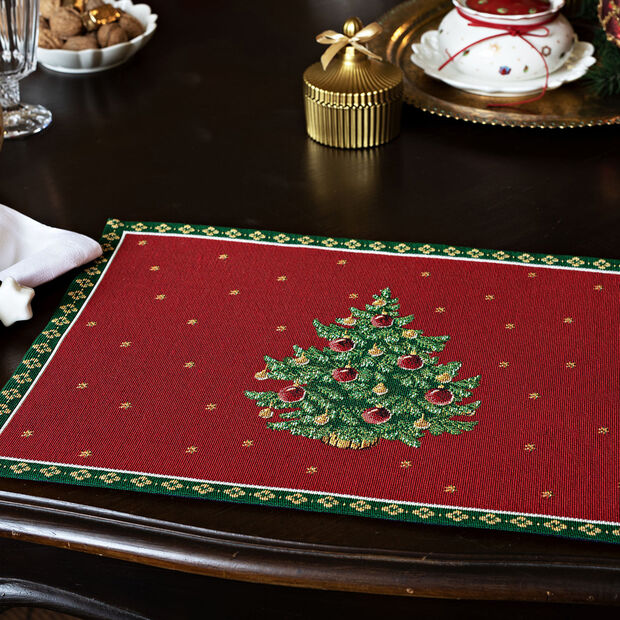 Toy's Delight Gobelin placemat tree, red/multicoloured