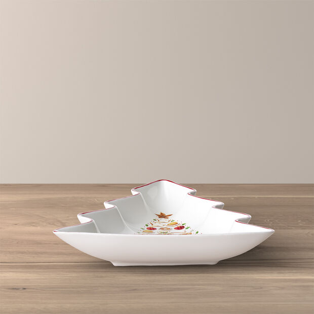 Winter Bakery Delight large tree-shaped bowl