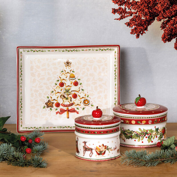 Winter Bakery Delight small rectangular cake platter