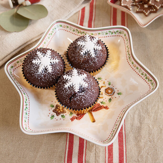 Winter Bakery Delight Star bowl medium Tree