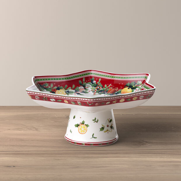 Winter Bakery Delight star footed bowl