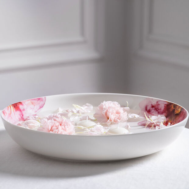 Rose Garden large bowl, 5,200 ml, white/pink