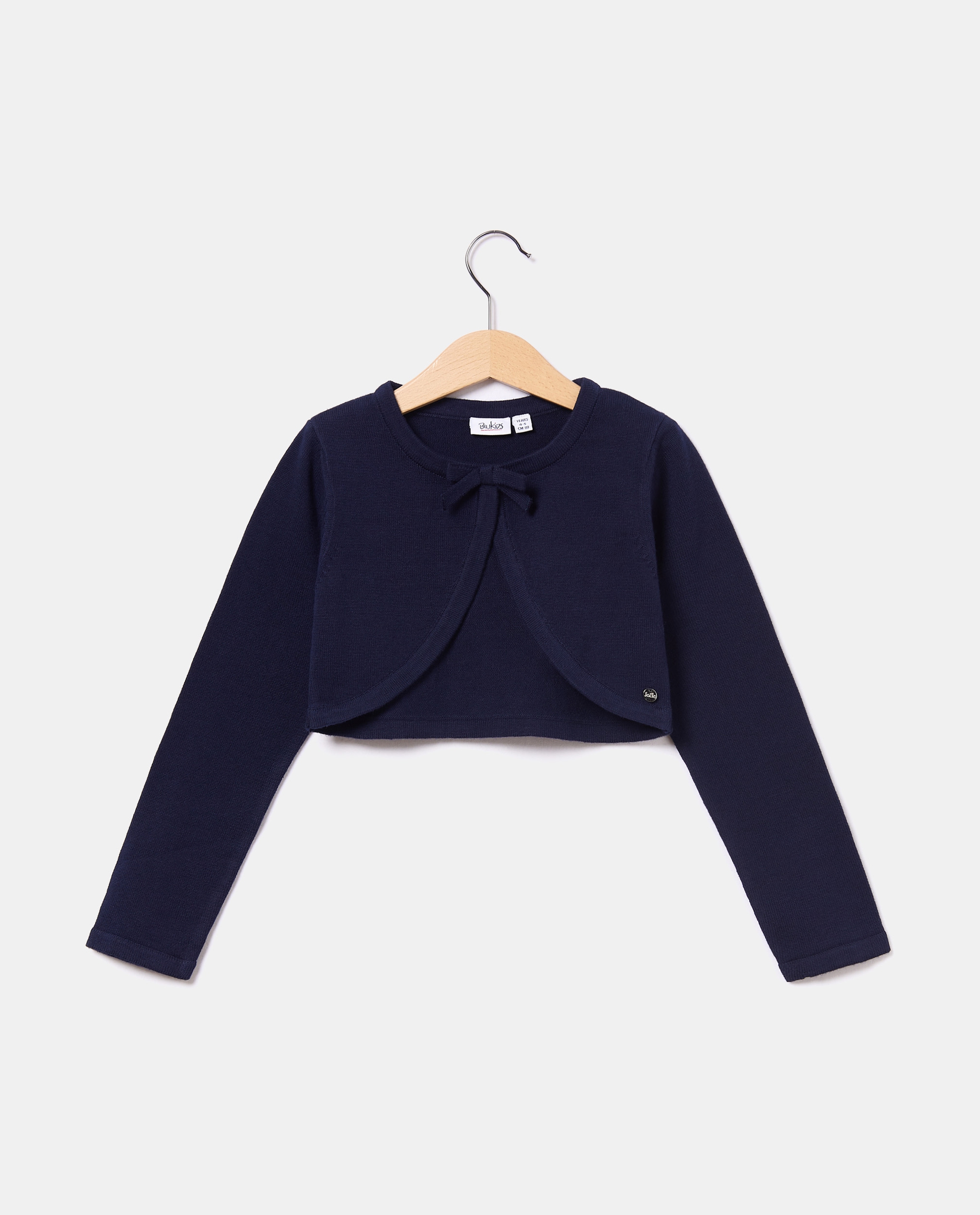 PURE COTTON CARDIGAN WITH BOW FOR GIRL