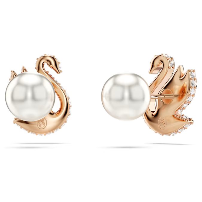 Bybest Shop - Swarovski Swan stud earrings