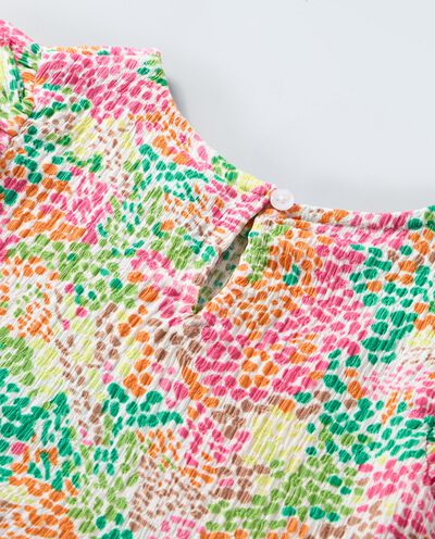 Multicolor crepe dress for girls