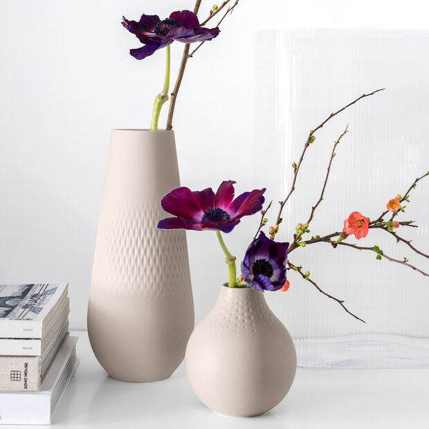 Manufacture Collier vase, 11.5 x 26 cm, Carré, Beige
