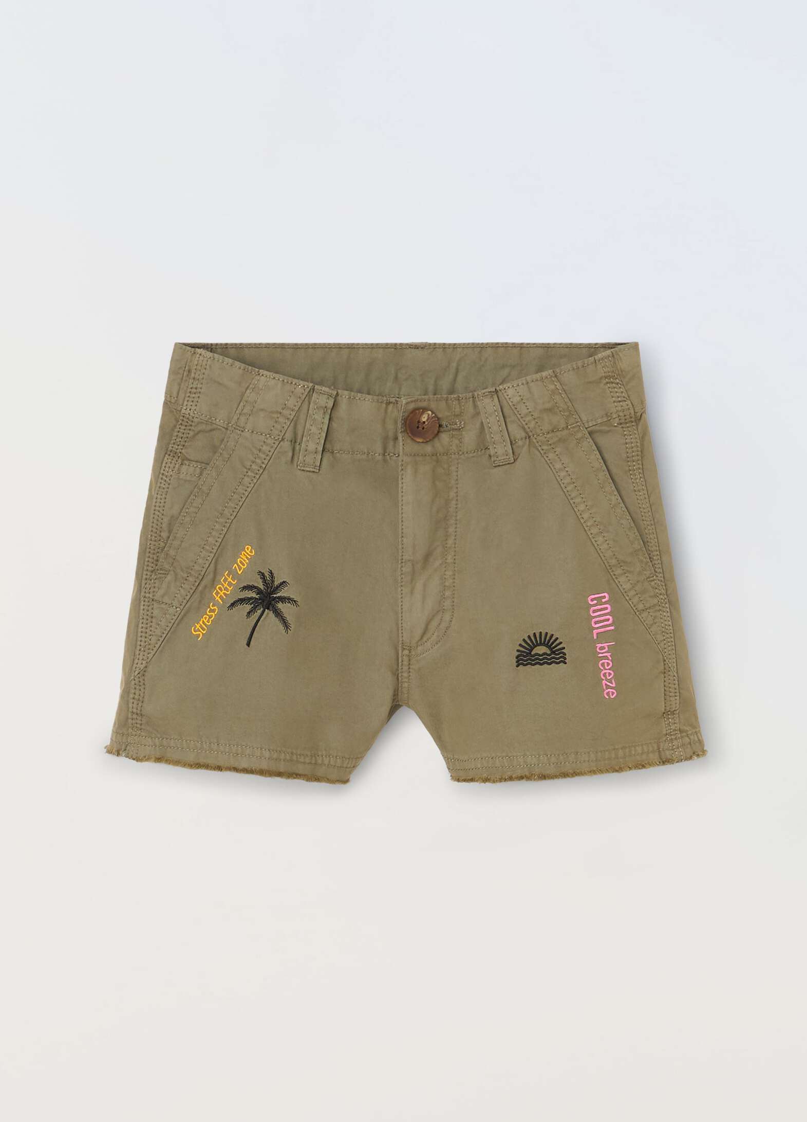 Girl's cotton blend shorts