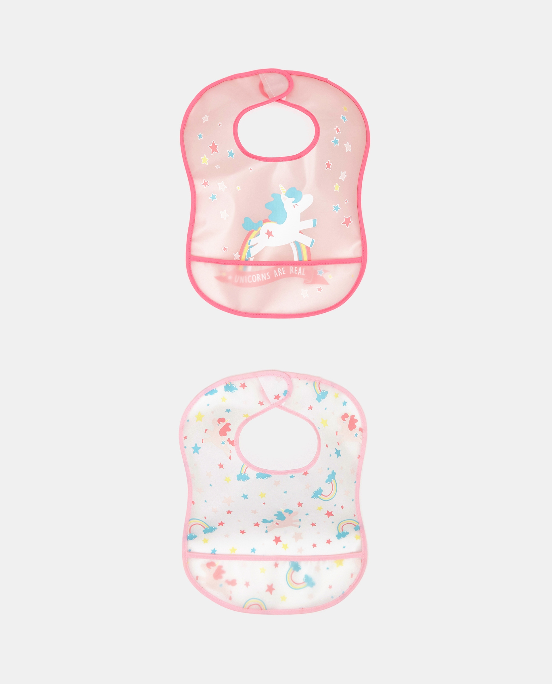 Bipack with 2 stain-resistant bibs