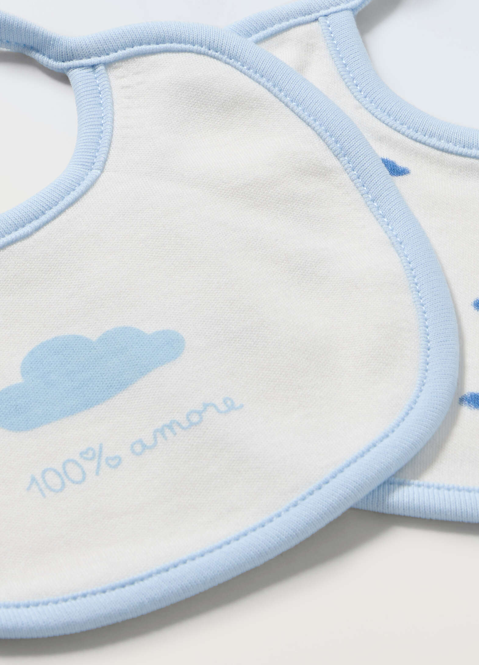 Pack of 2 pure cotton bibs