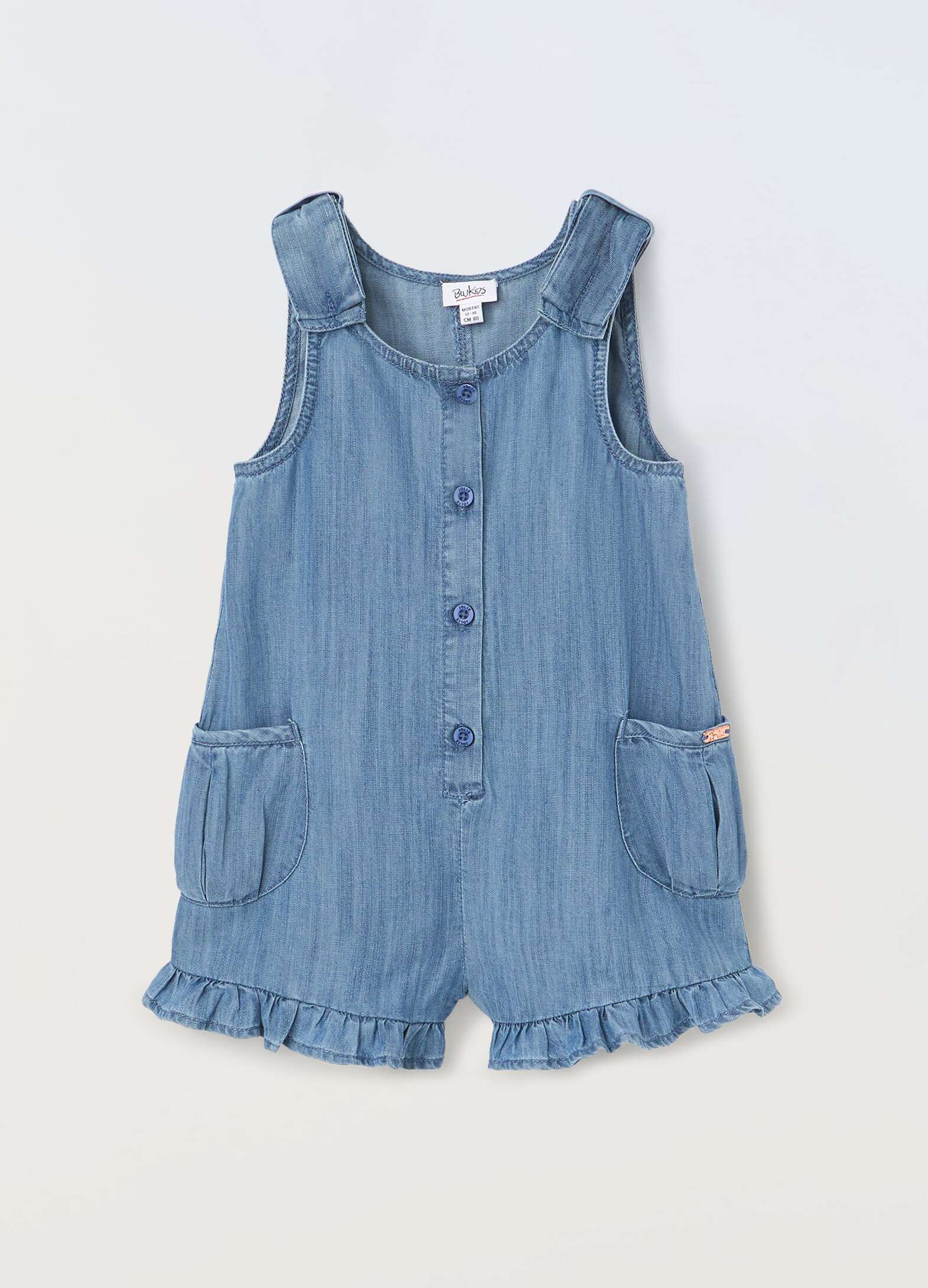 Baby girl's pure lyocell overalls