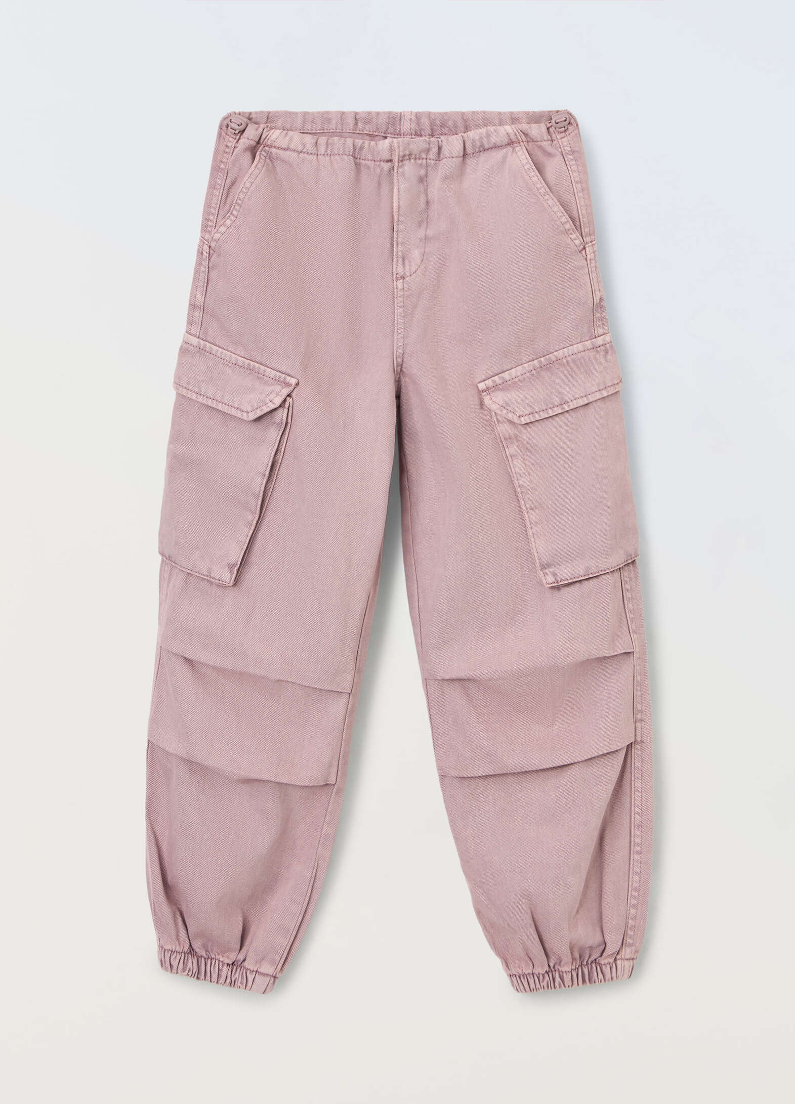 Girls Pure Cotton Denim Parachute Pants