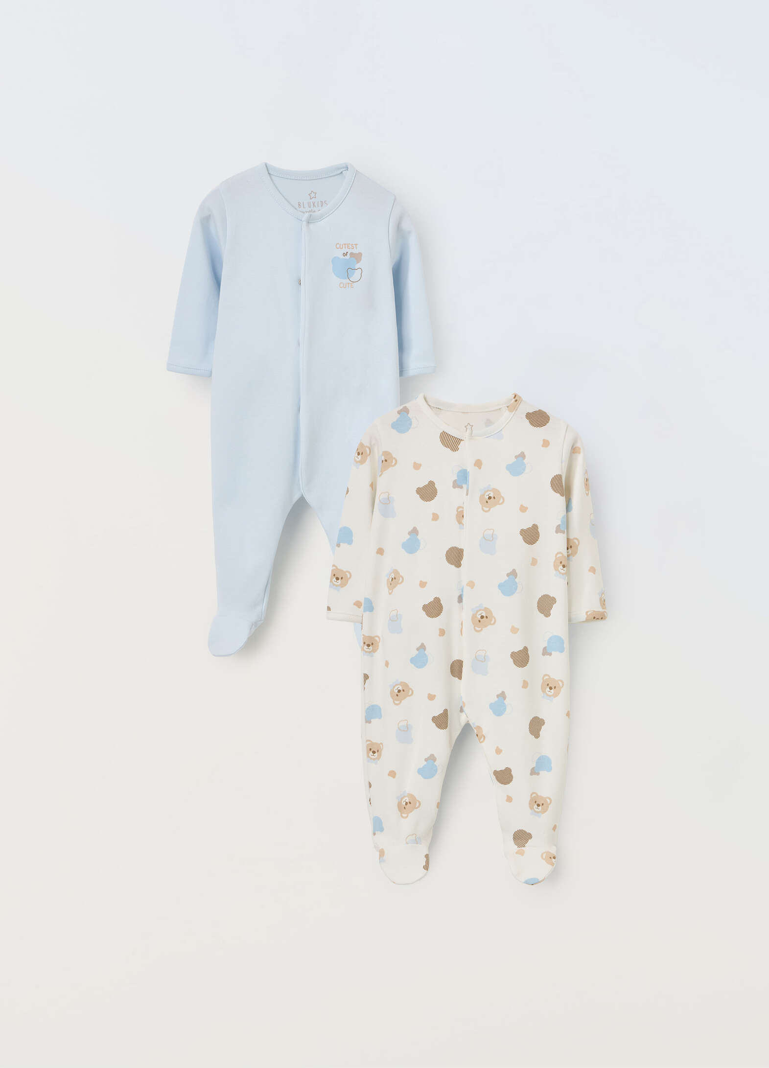 Pack of 2 pure cotton baby pyjamas