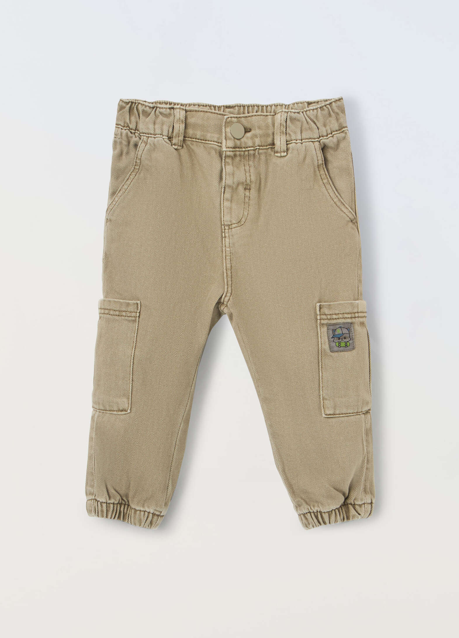 Newborn Pure Cotton Denim Cargo Pants