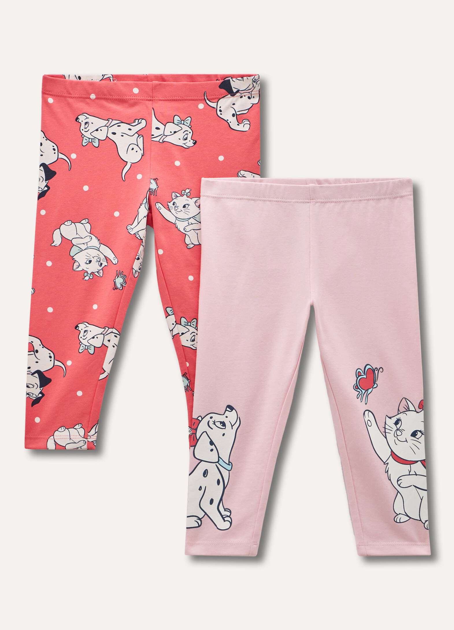 Pack of 2 stretch cotton leggings for newborns