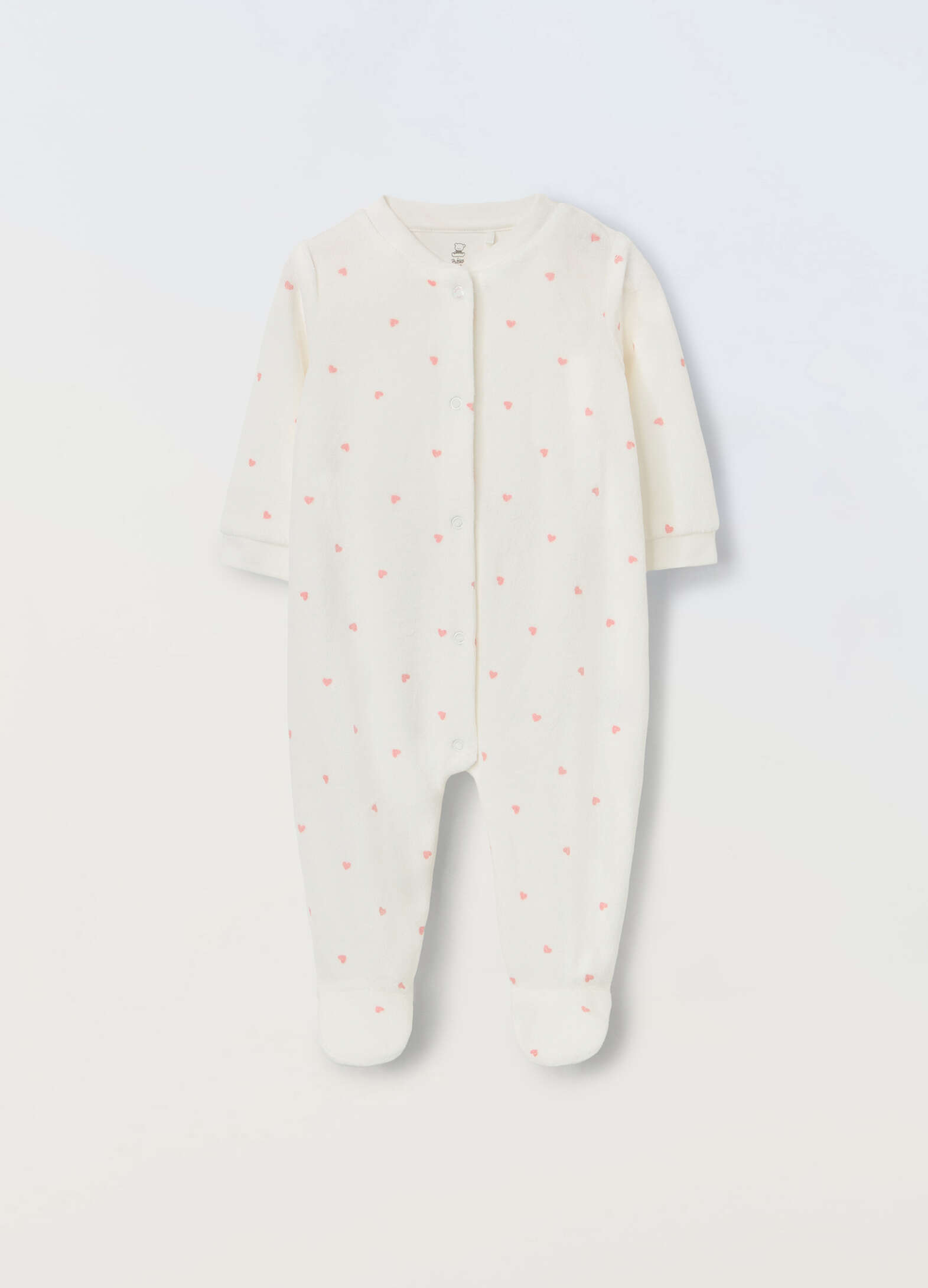 Cotton blend velour onesie