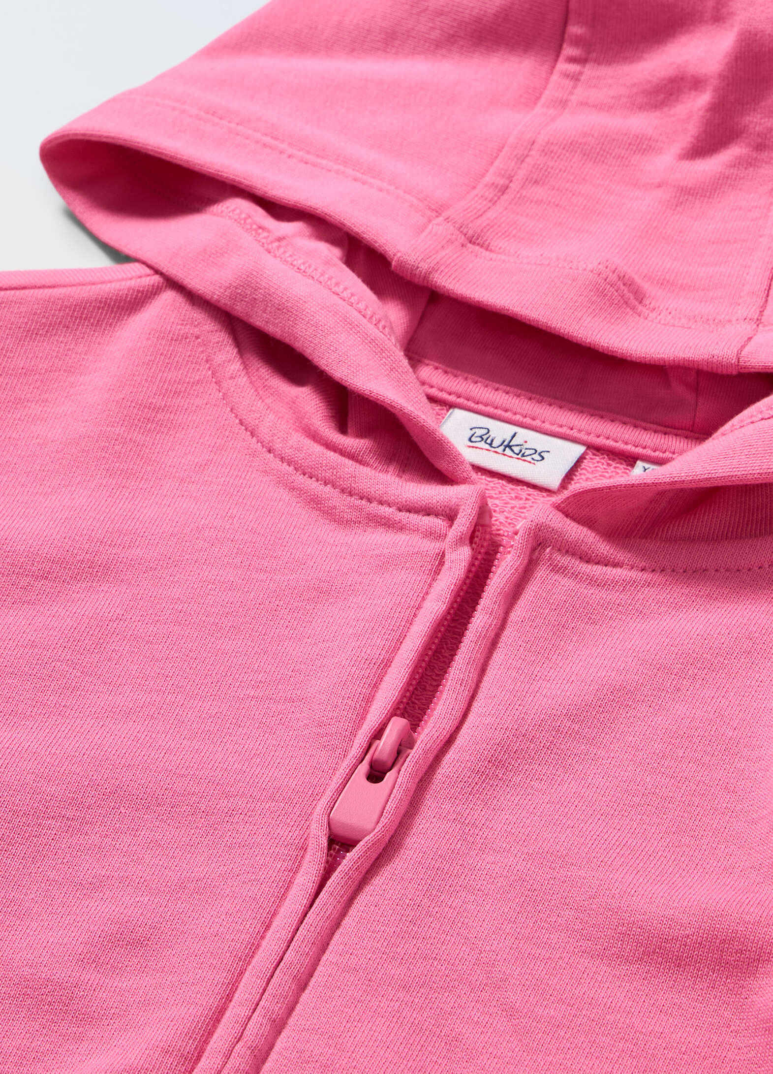 Girls' pure cotton zip-up hoodie