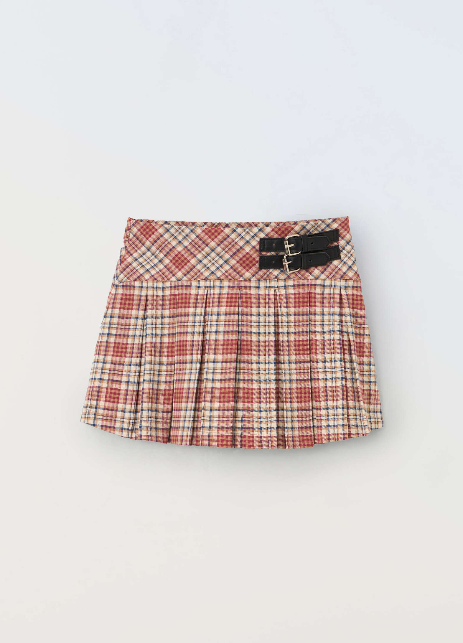 Girl's plaid pleated skirt