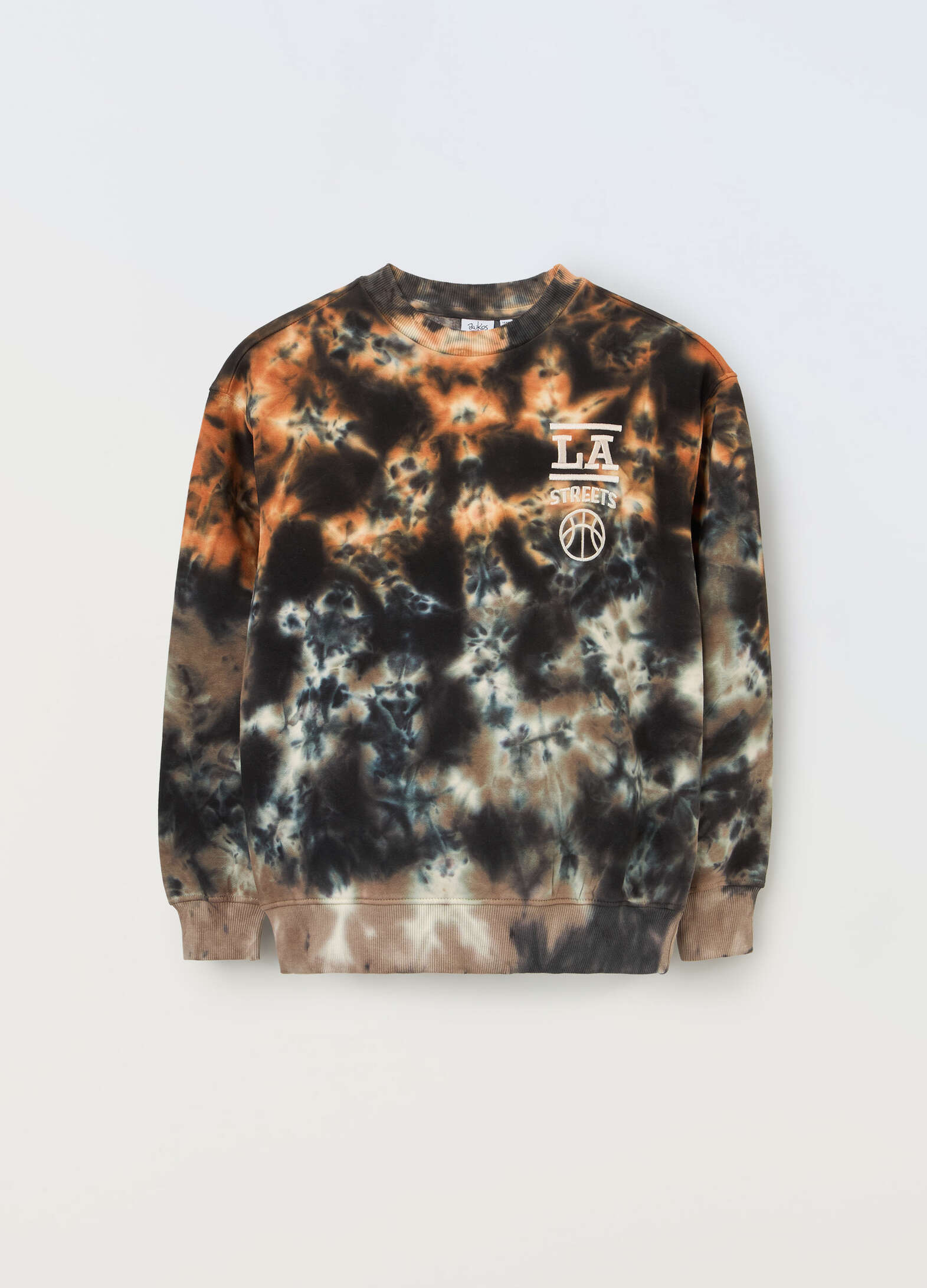 Boy's Tie & Dye Cotton Crewneck Sweatshirt