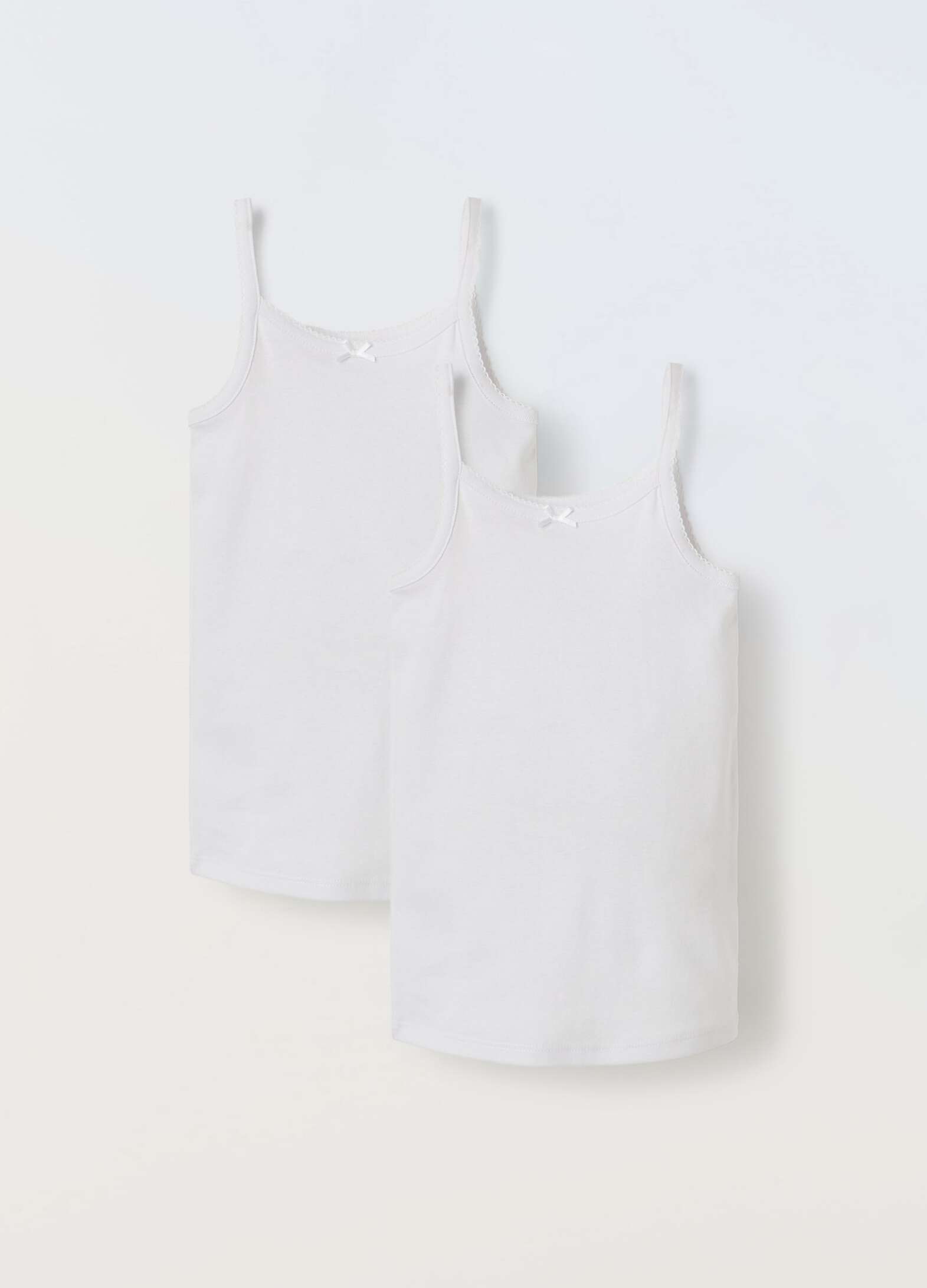 Pack of 2 pure cotton tank tops for girls