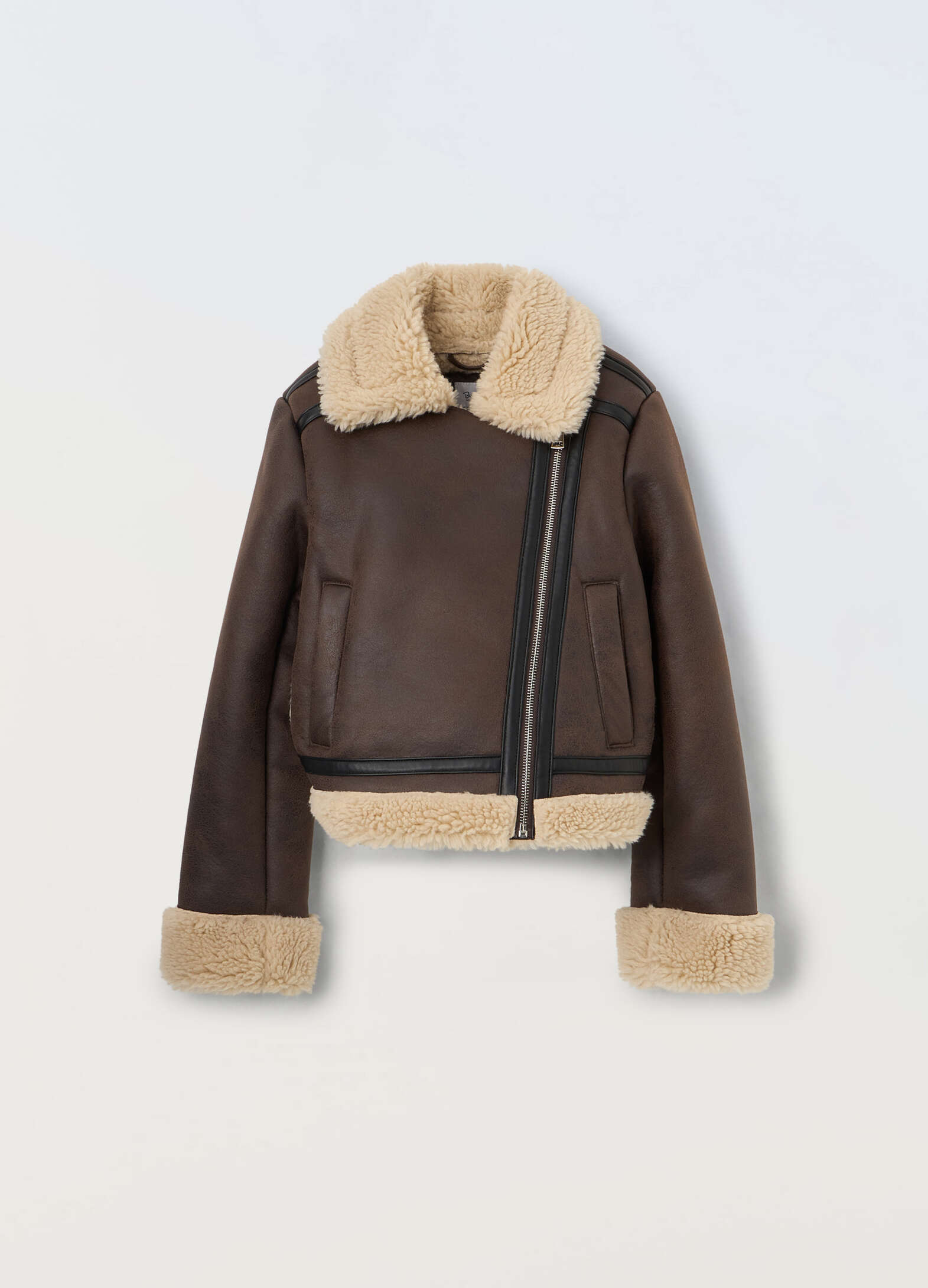 Jacket with eco fur inserts girl