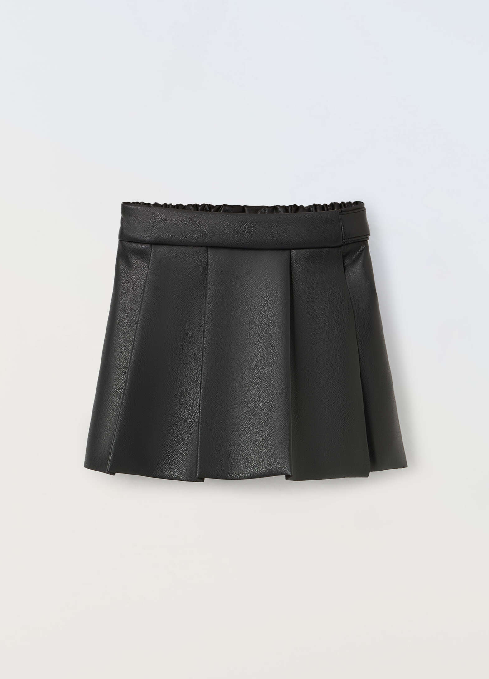 Baby girl's short faux leather skirt