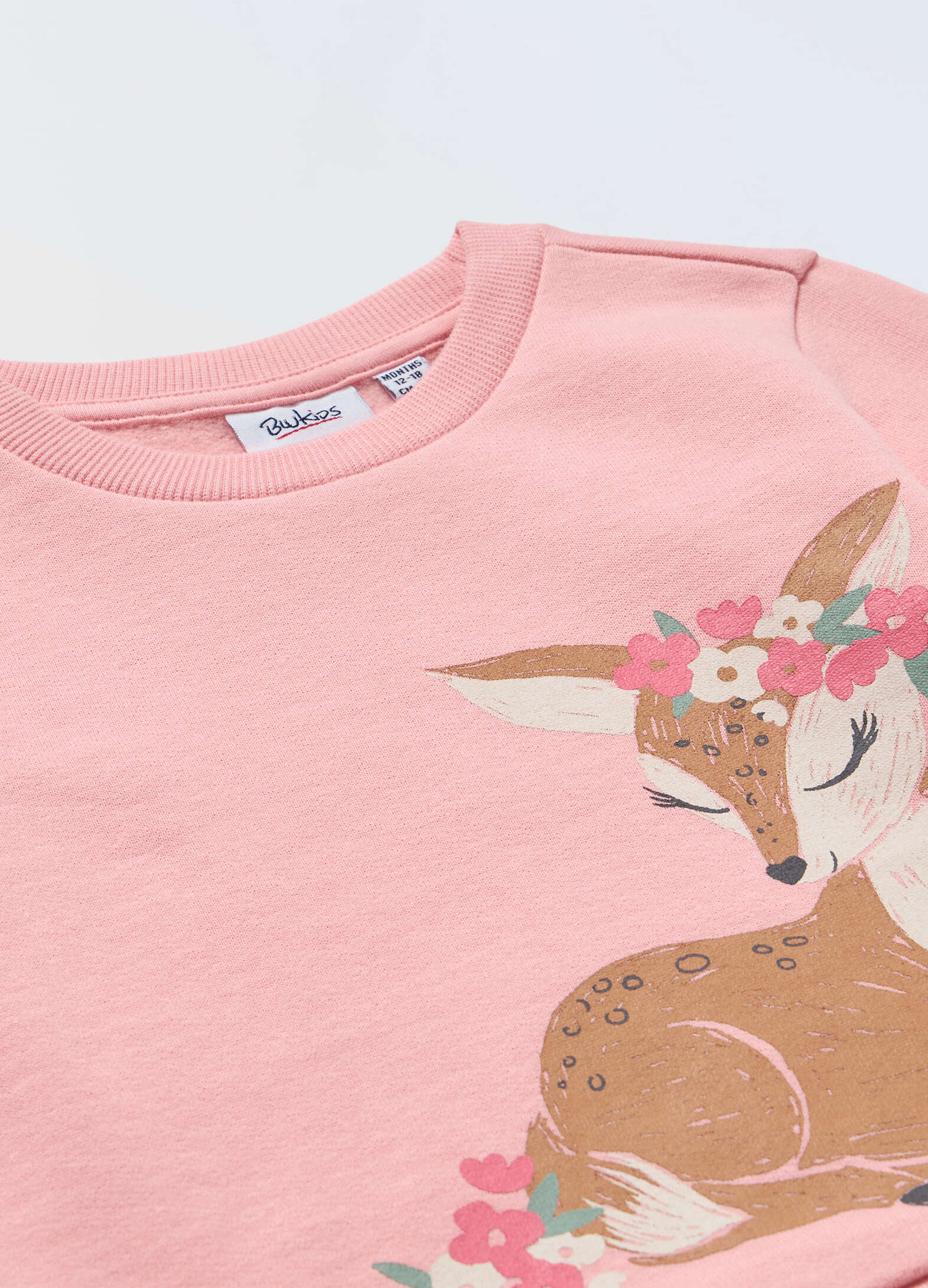 Newborn peach-print pure cotton sweatshirt