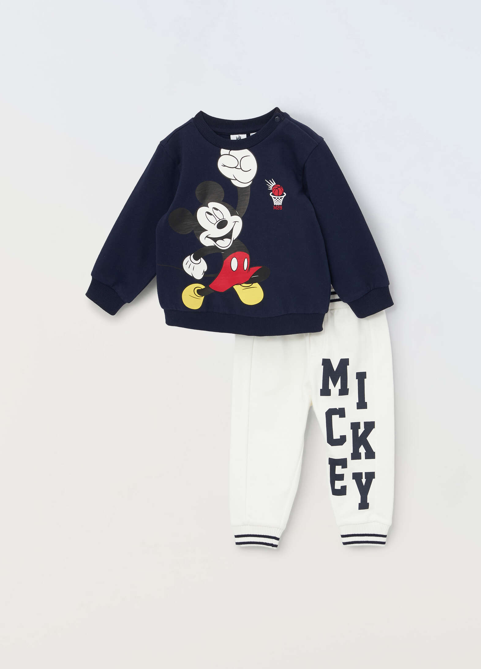 Mickey Mouse Jogging Set in Pure Cotton for Newborns