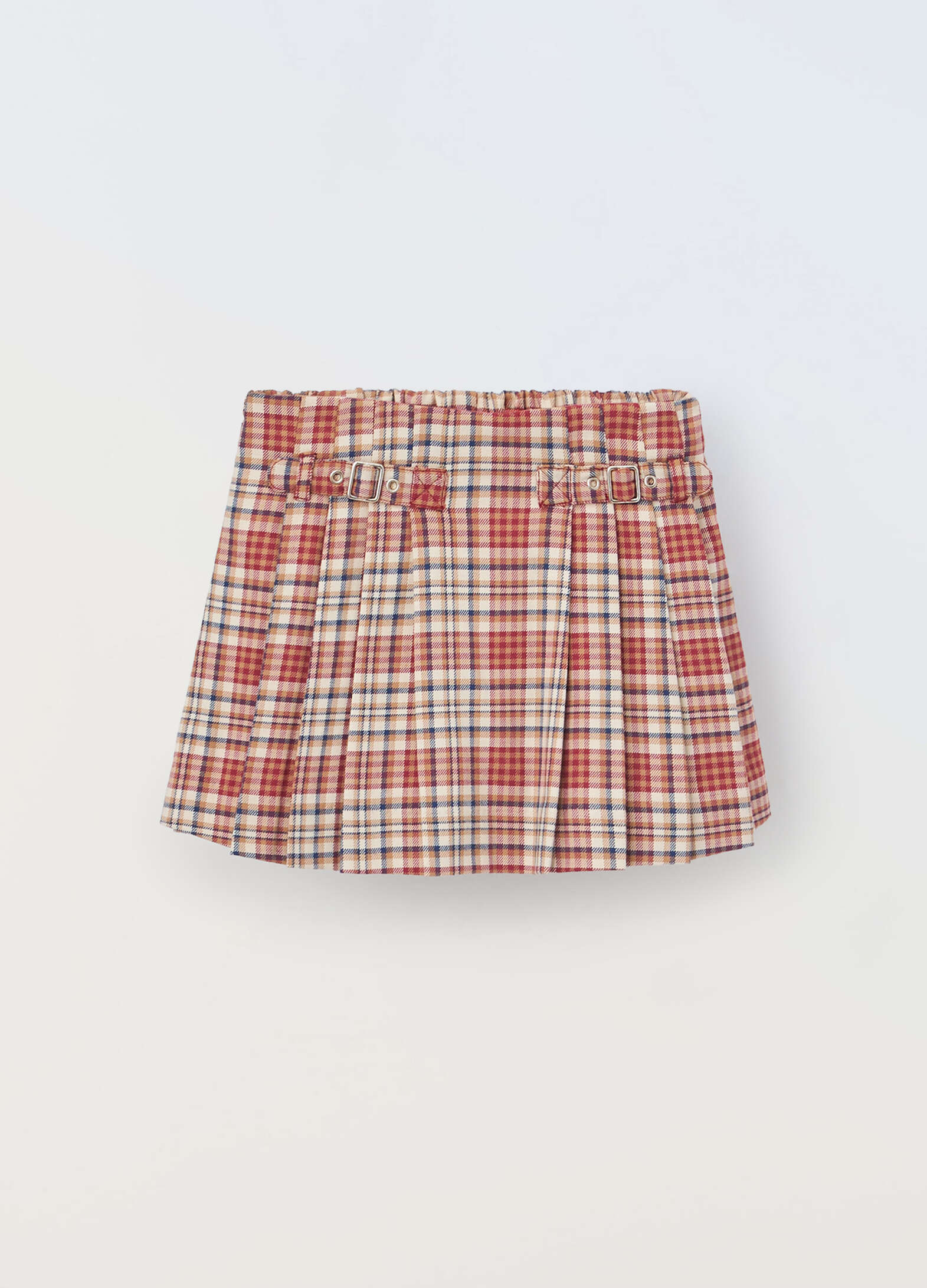 Girls' Checked Viscose Blend Skirt