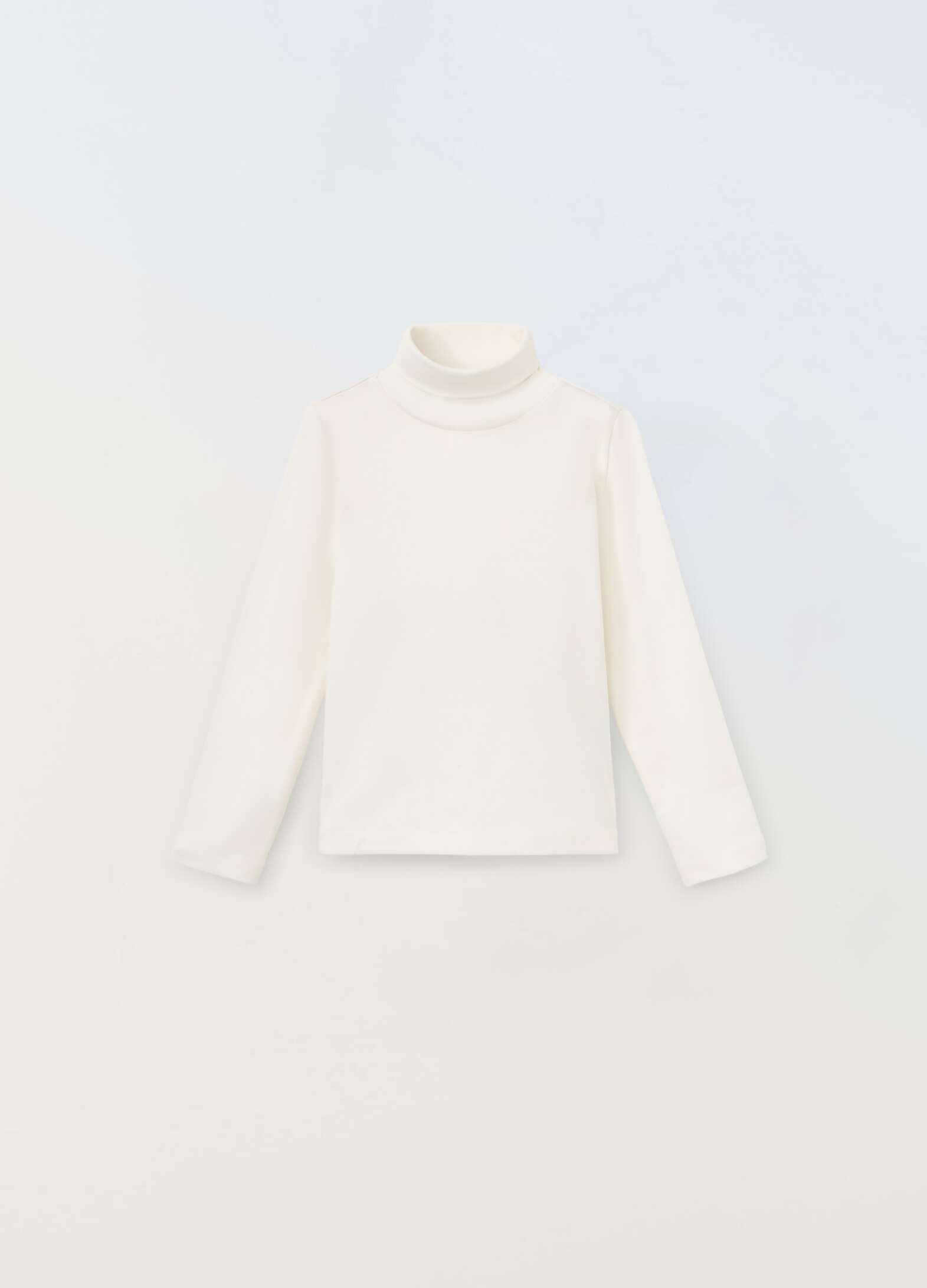 Pure cotton turtleneck sweater for girls