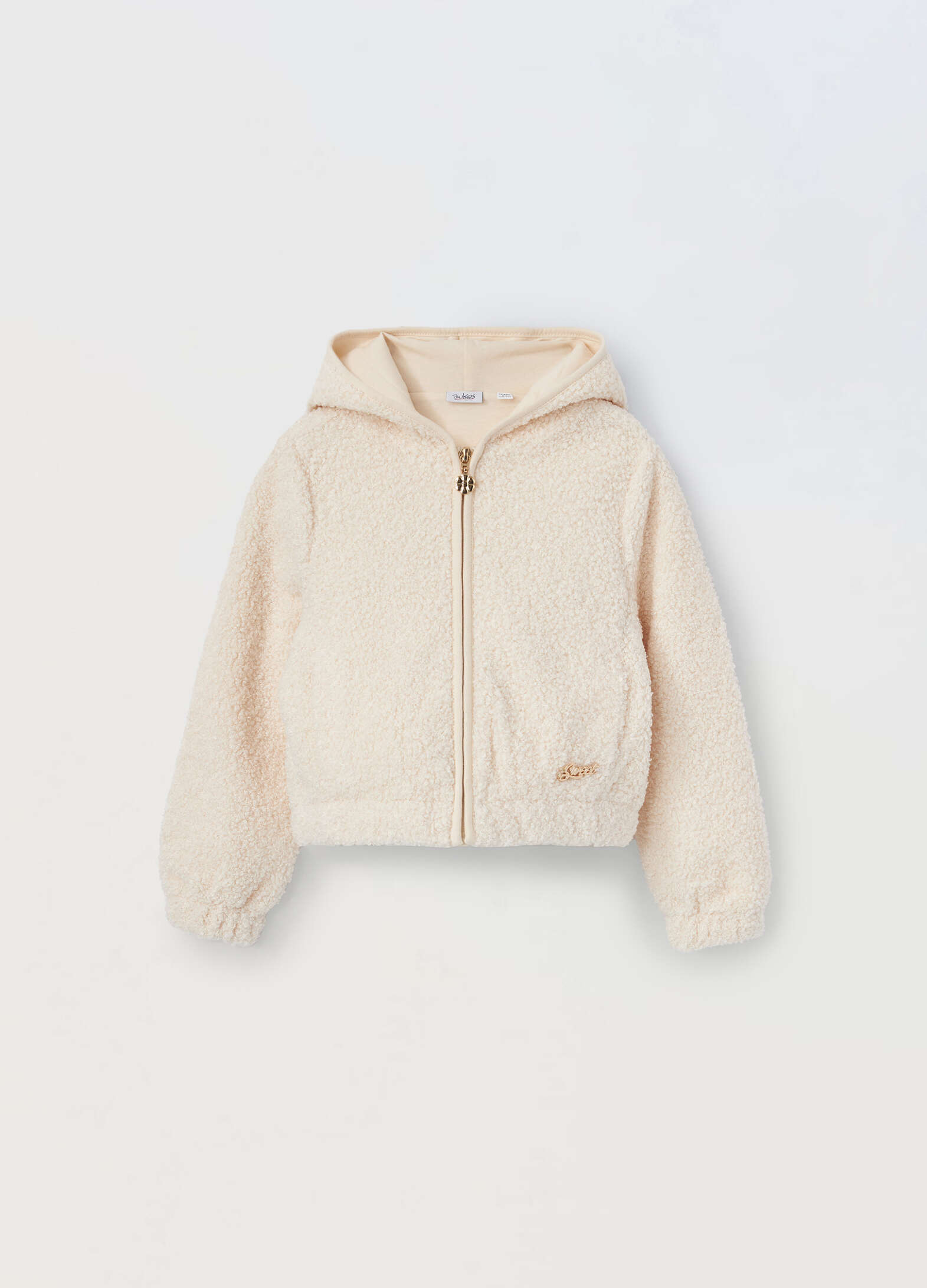 Full zip sherpa sweatshirt for girls