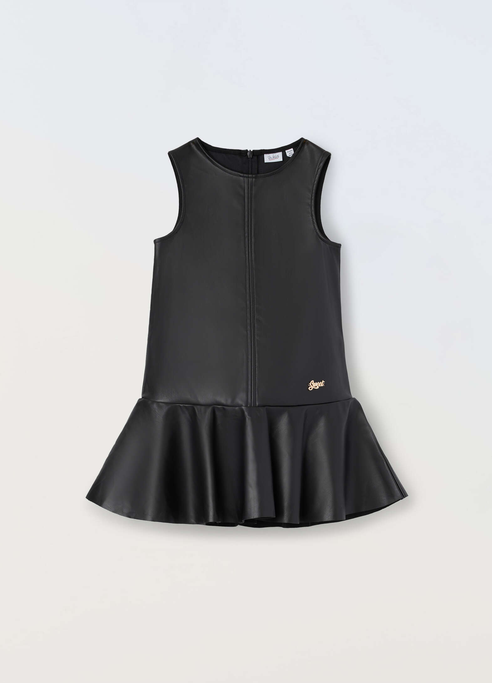 Faux leather dress for girls