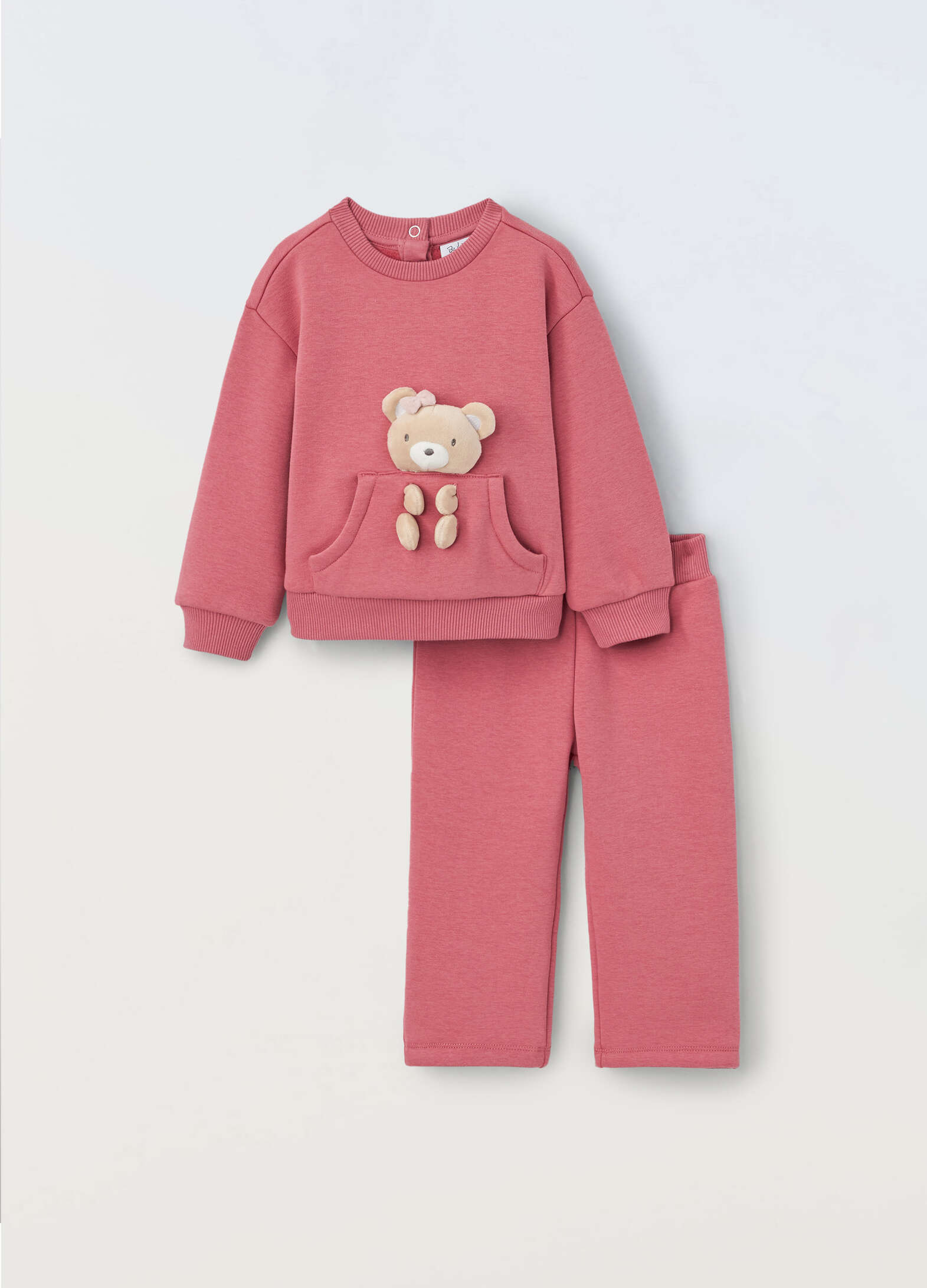 Baby girl cotton blend jogging set