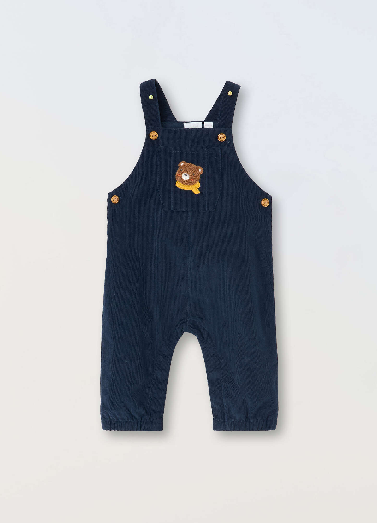 Pure cotton ribbed overalls for newborns