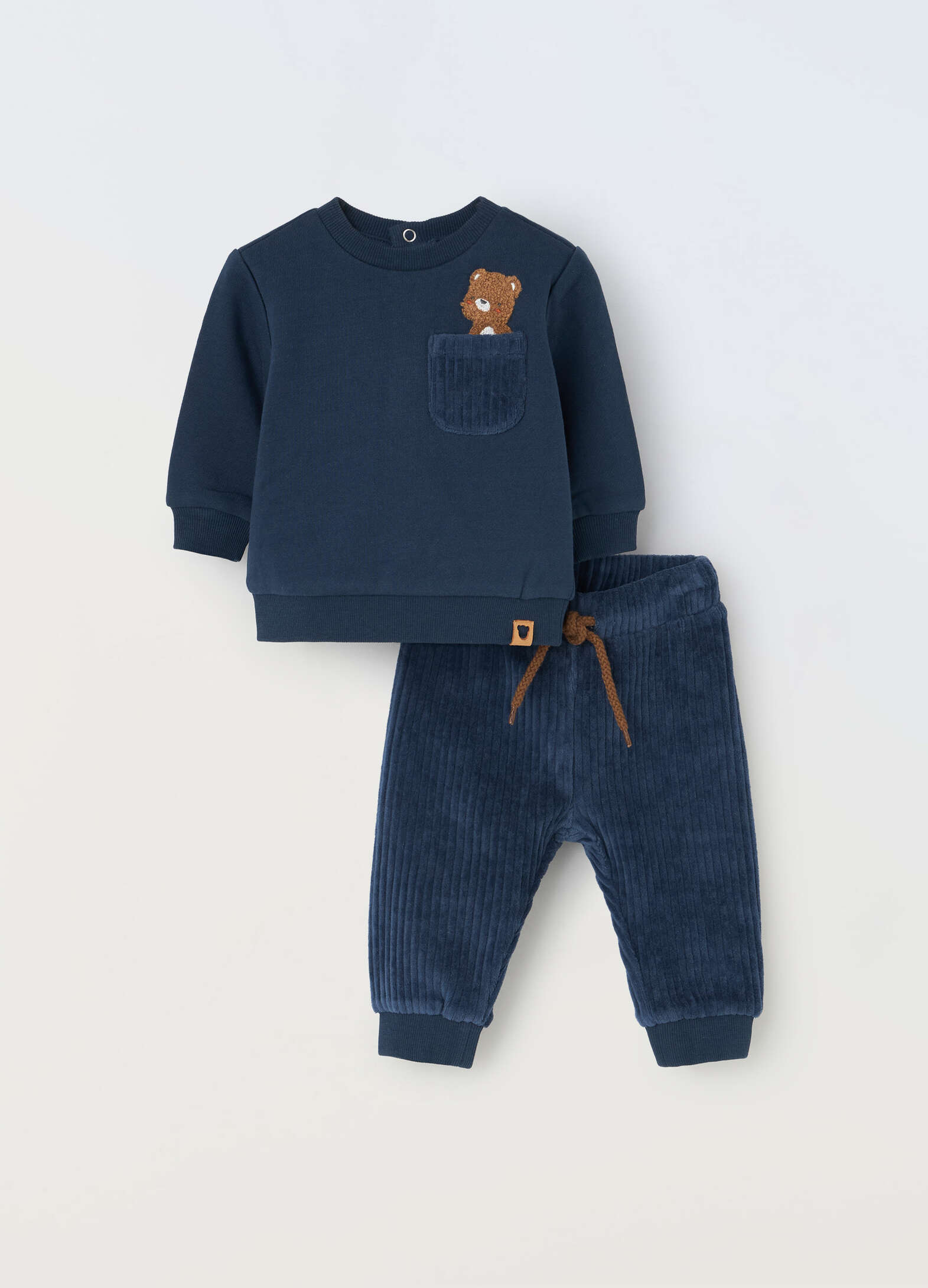 Baby fleece cotton blend jogging set