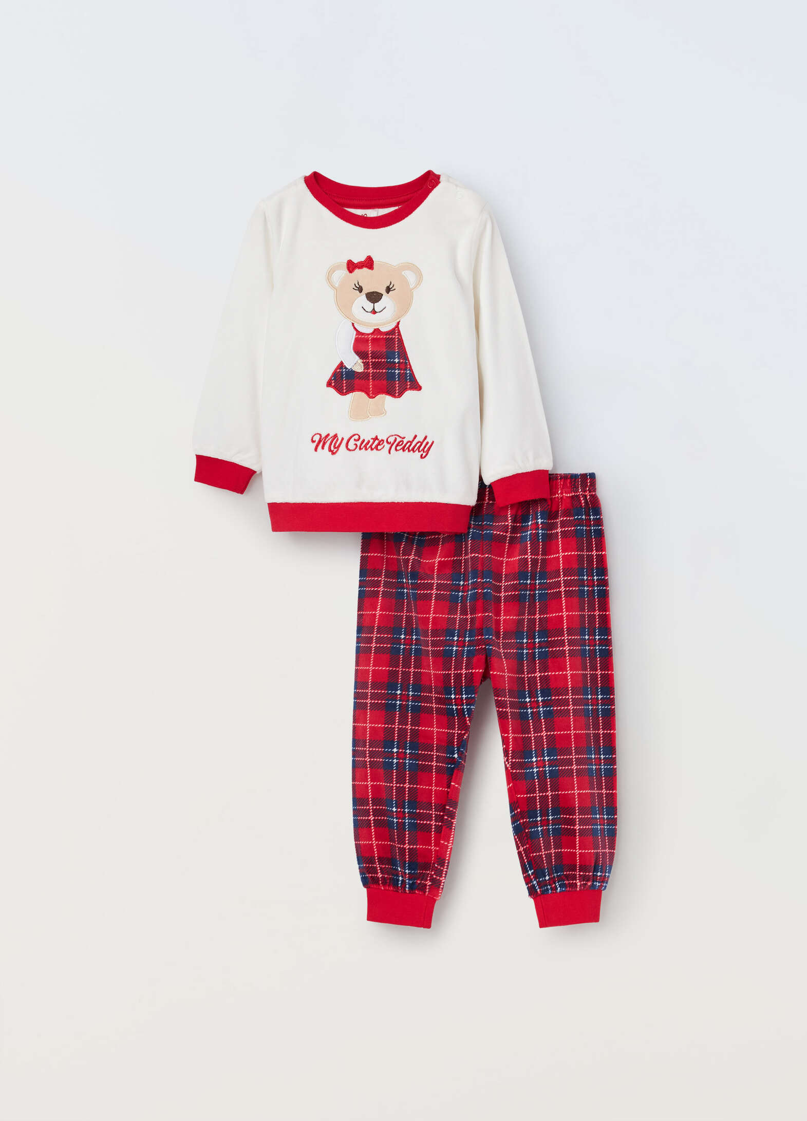 Baby girl velour pajama set