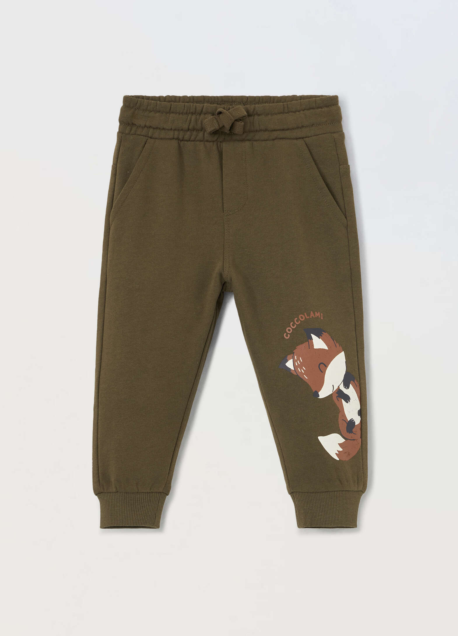 Jogger in cotone fleece neonato