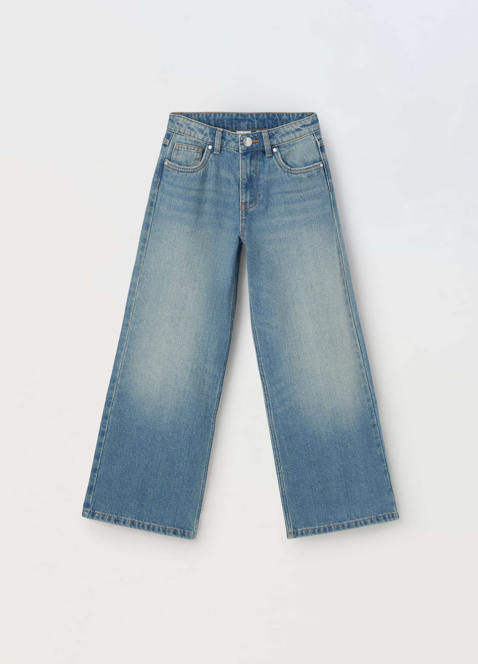 Pantaloni in denim di misto cotone ragazza