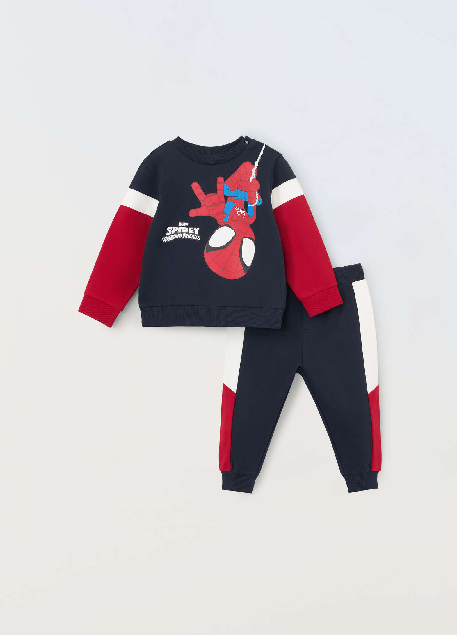 Jogging set in french terry di puro cotone neonato