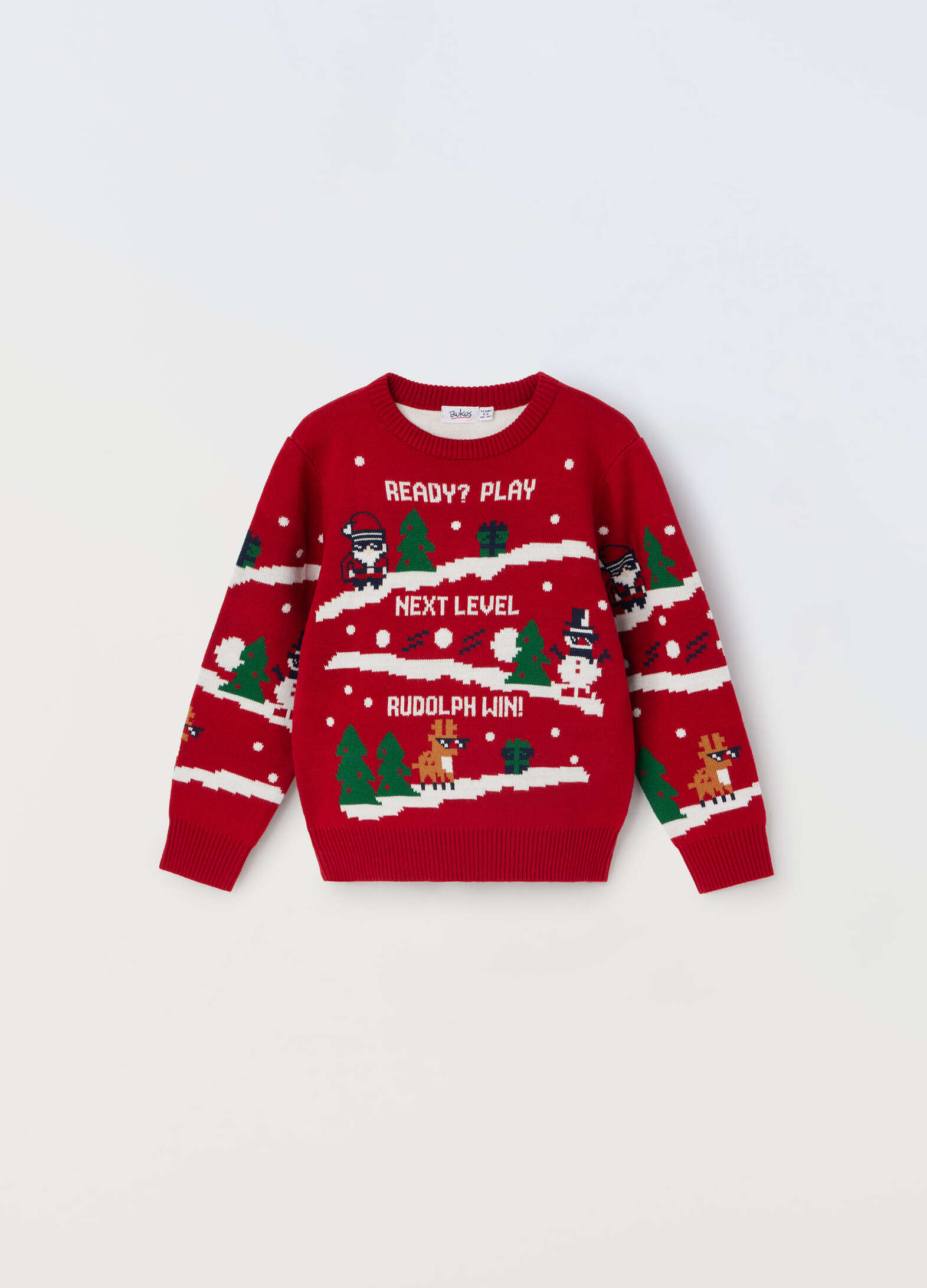 Children's Christmas tricot crewneck