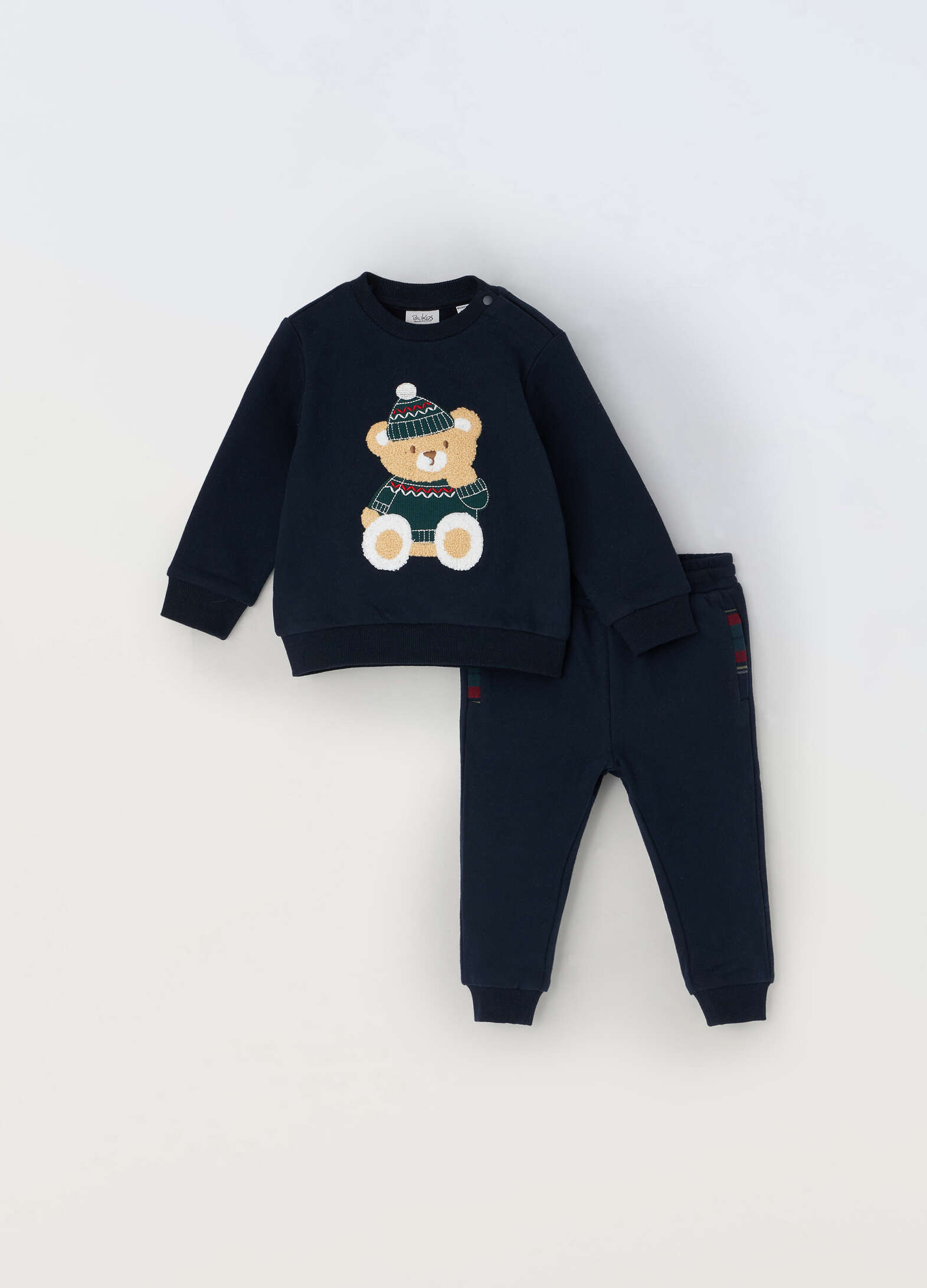 Jogging set in pure cotton fleece newborn