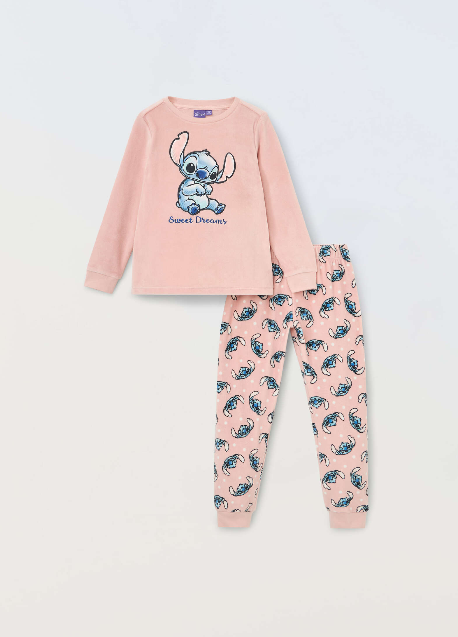 Chenille pajama set for girls