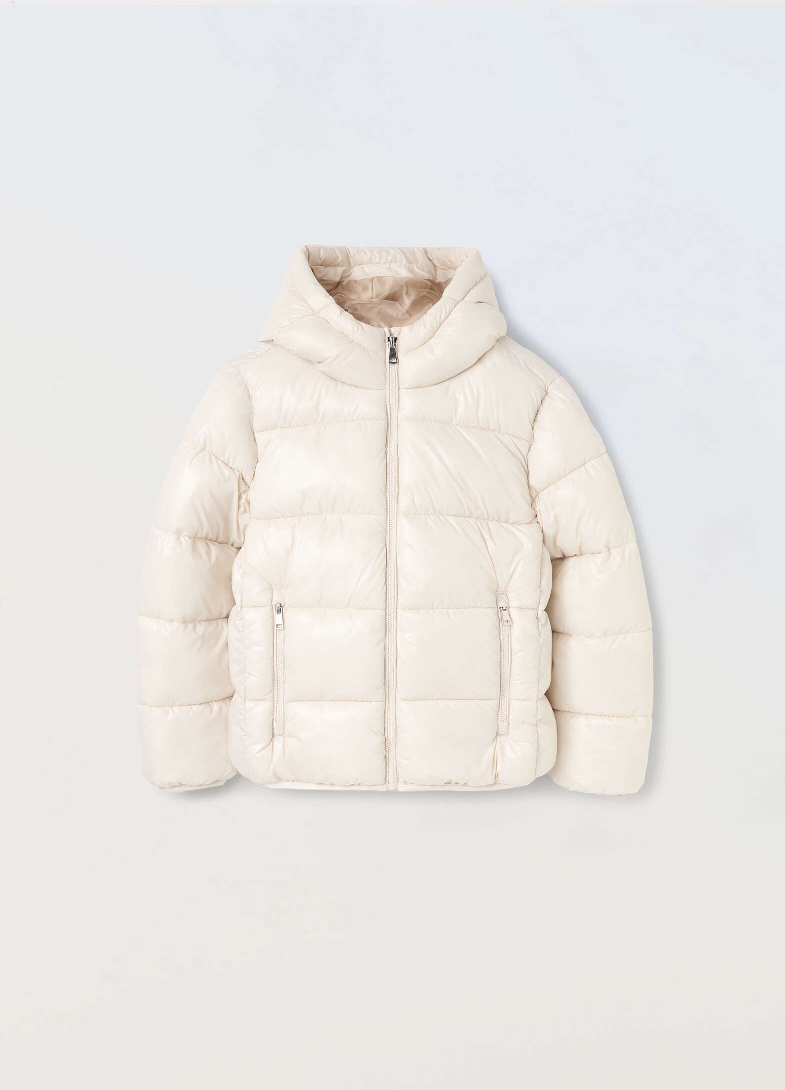 Girls' padded jacket with hood