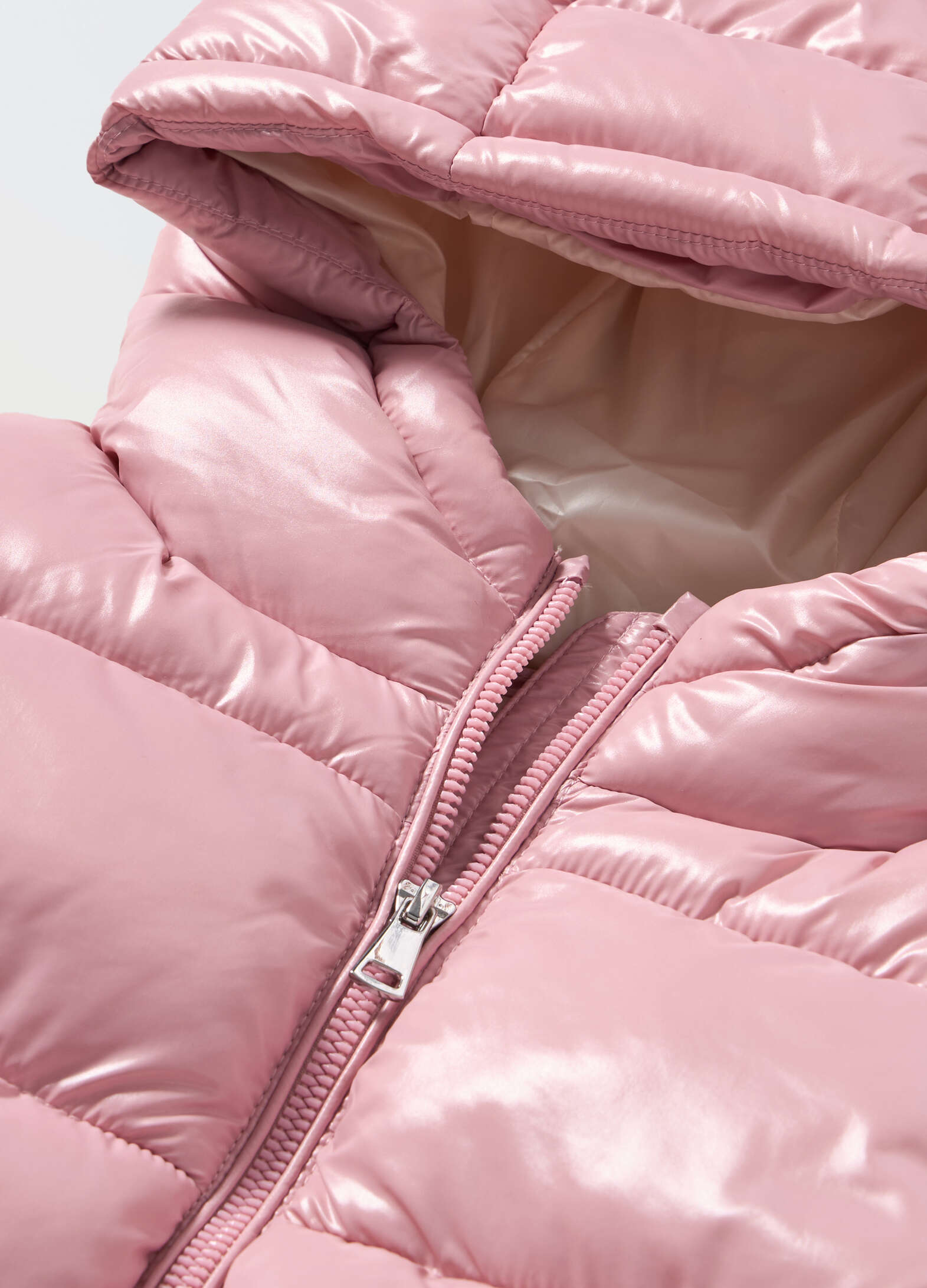 Padded jacket with hood for girls