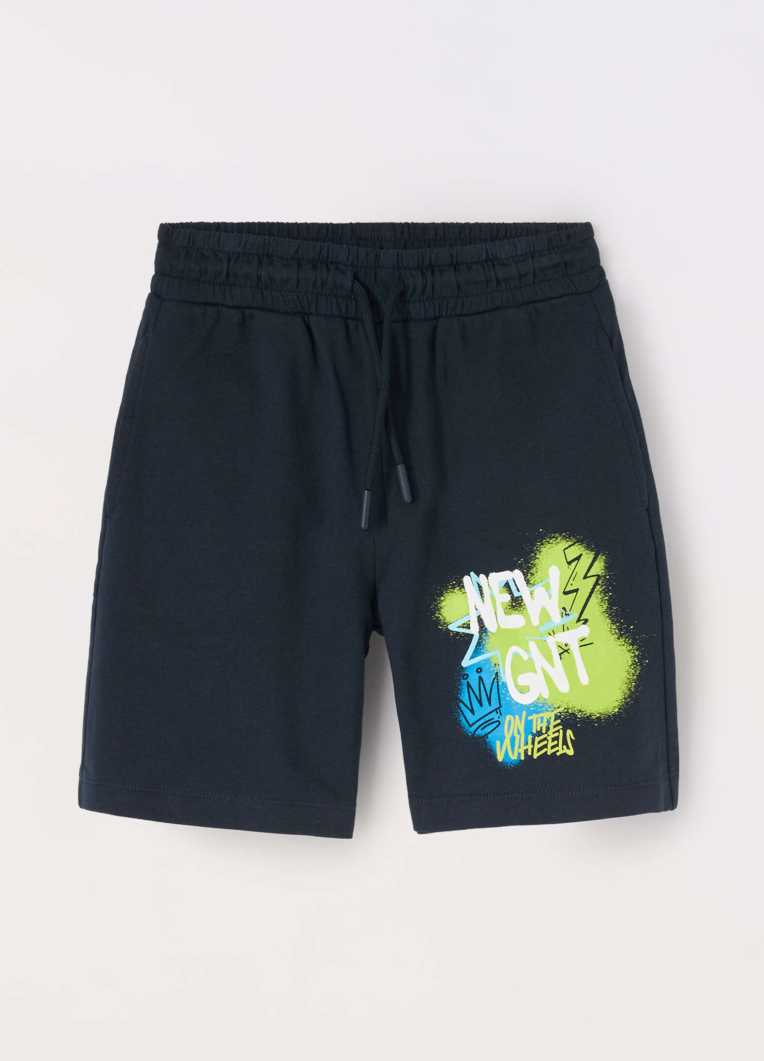 Bermuda shorts in pure cotton french terry for kids