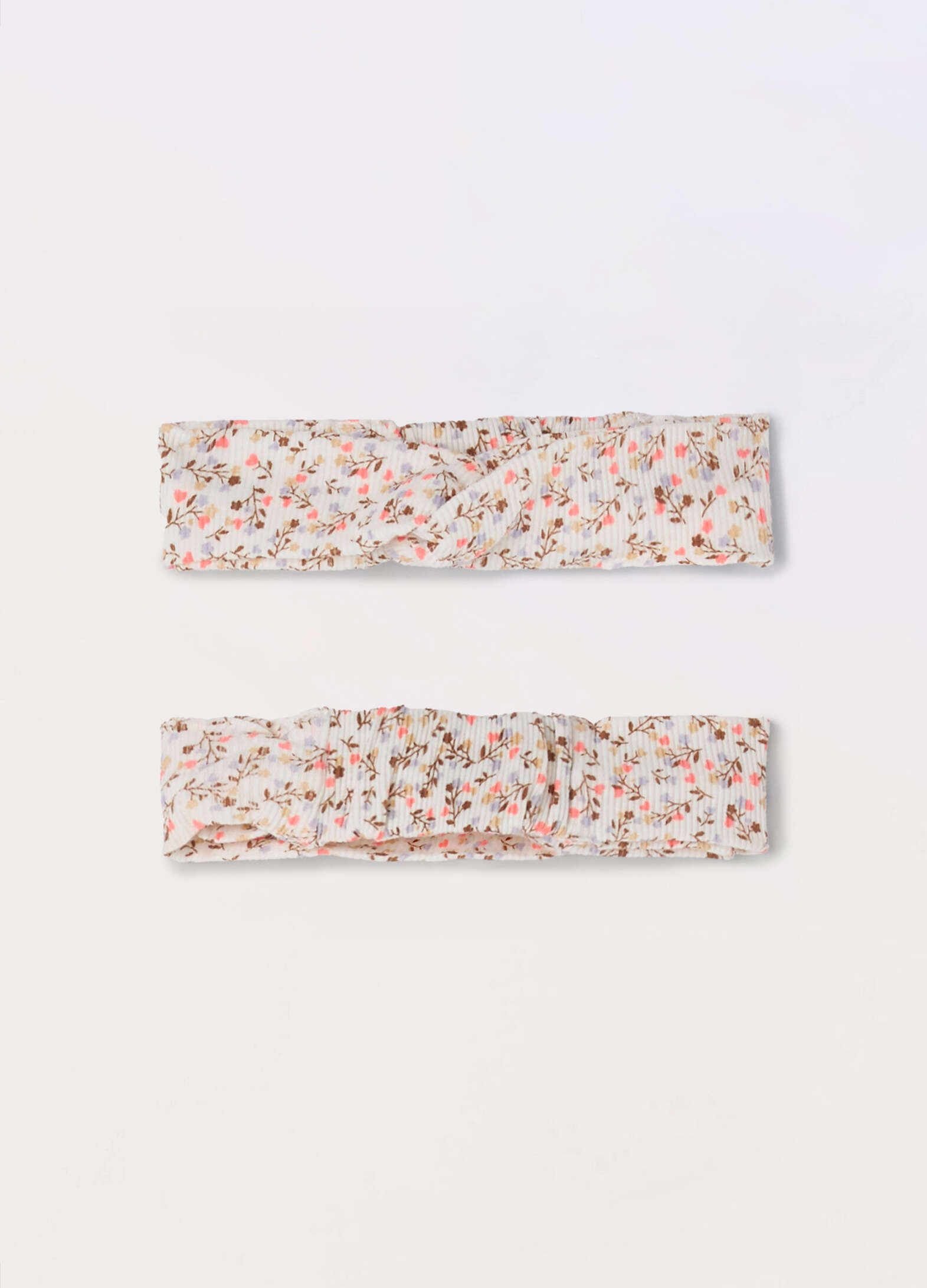 Pack of 2 stretch cotton rib baby headbands