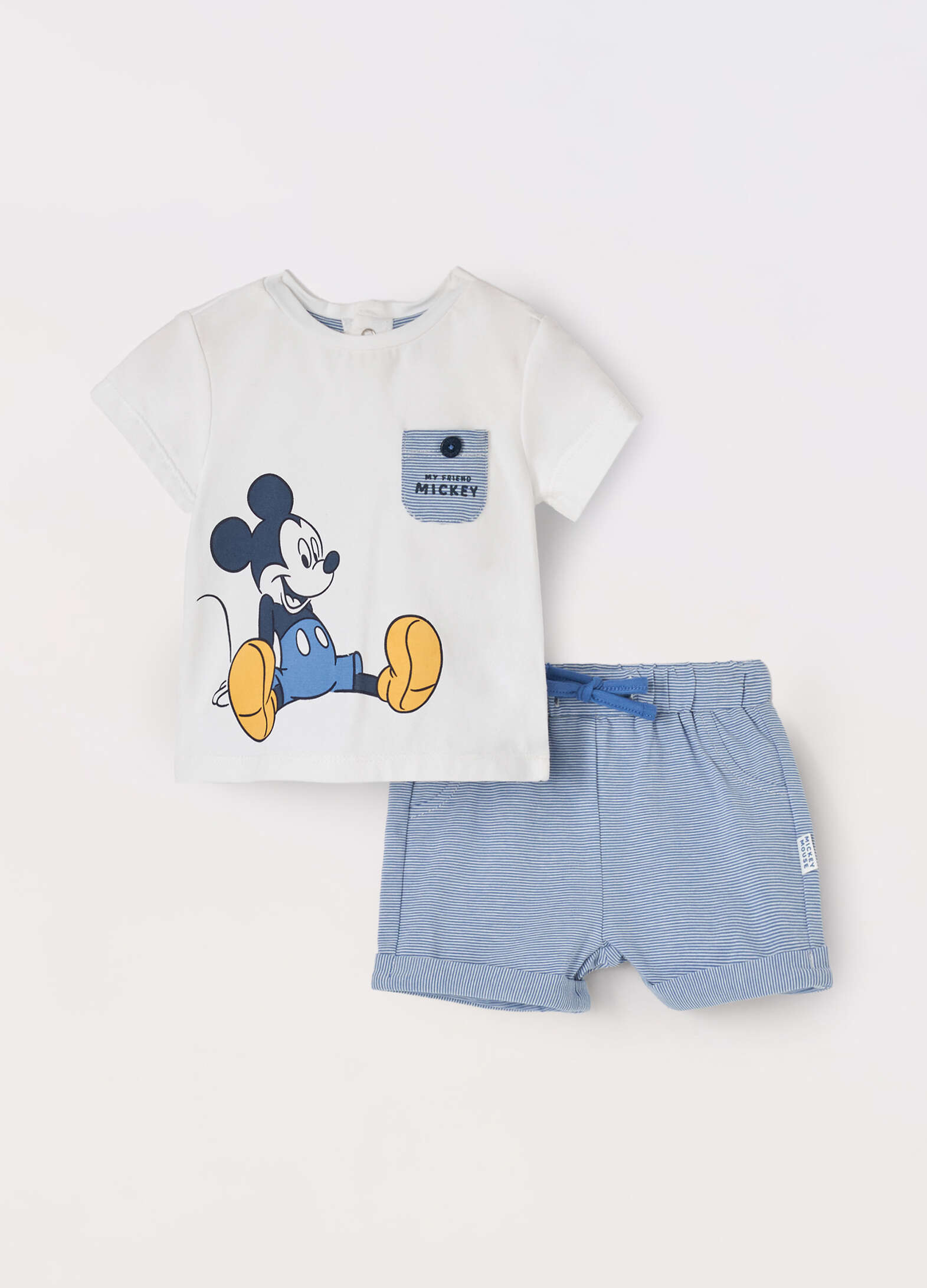 Newborn stretch cotton t-shirt + shorts set